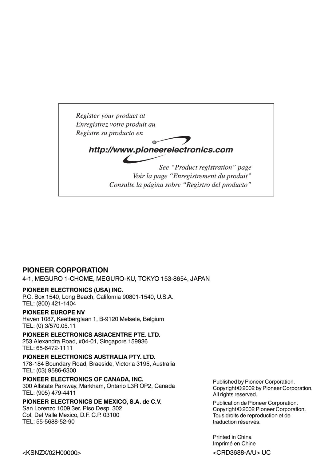 Pioneer DEH-P2500 operation manual 