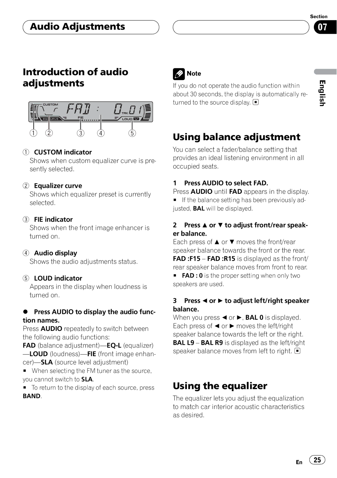 Pioneer DEH-P2500 operation manual 3 4 