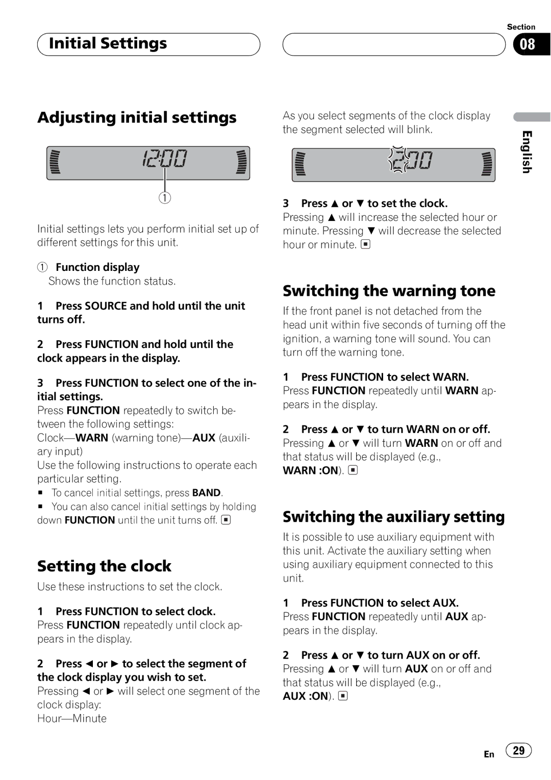 Pioneer DEH-P2500 operation manual 