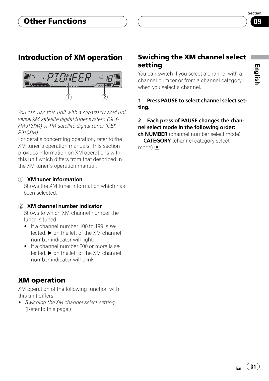 Pioneer DEH-P2500 operation manual 