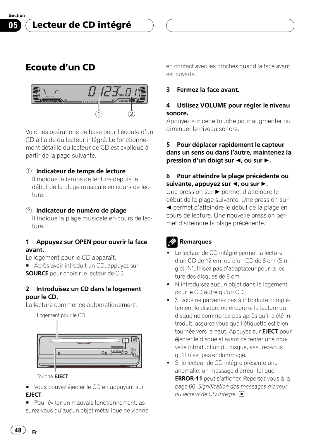 Pioneer DEH-P2500 operation manual 