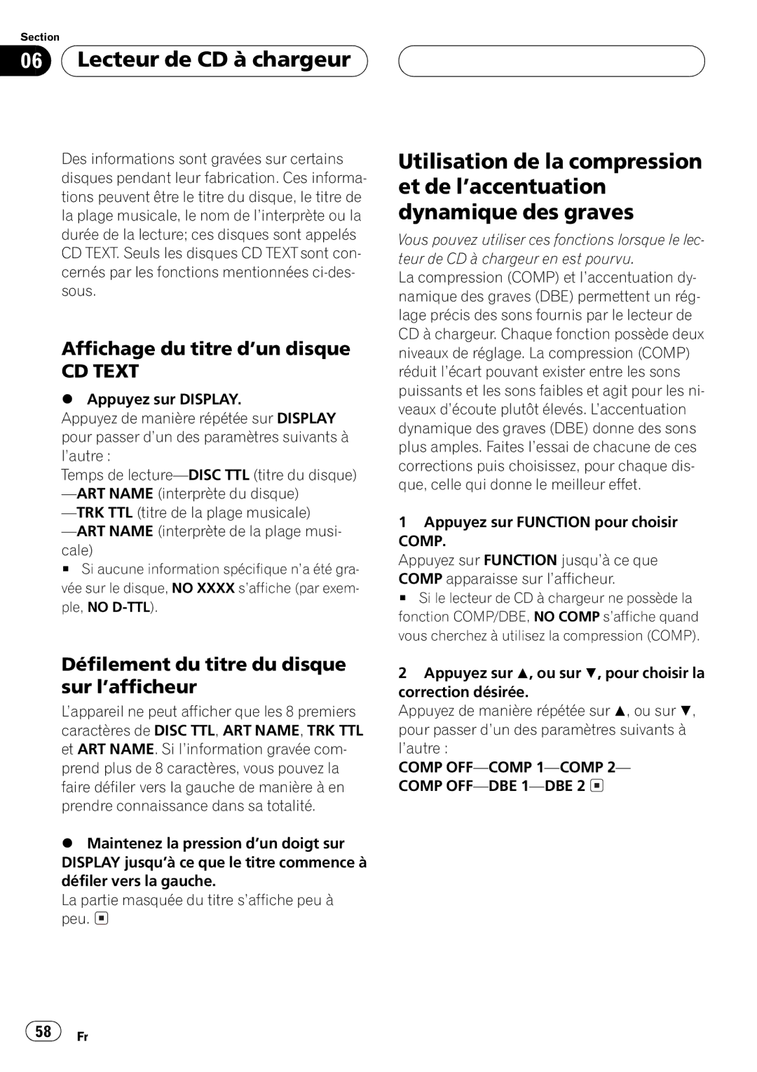 Pioneer DEH-P2500 operation manual 