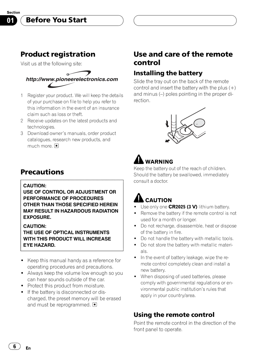 Pioneer DEH-P2500 operation manual 