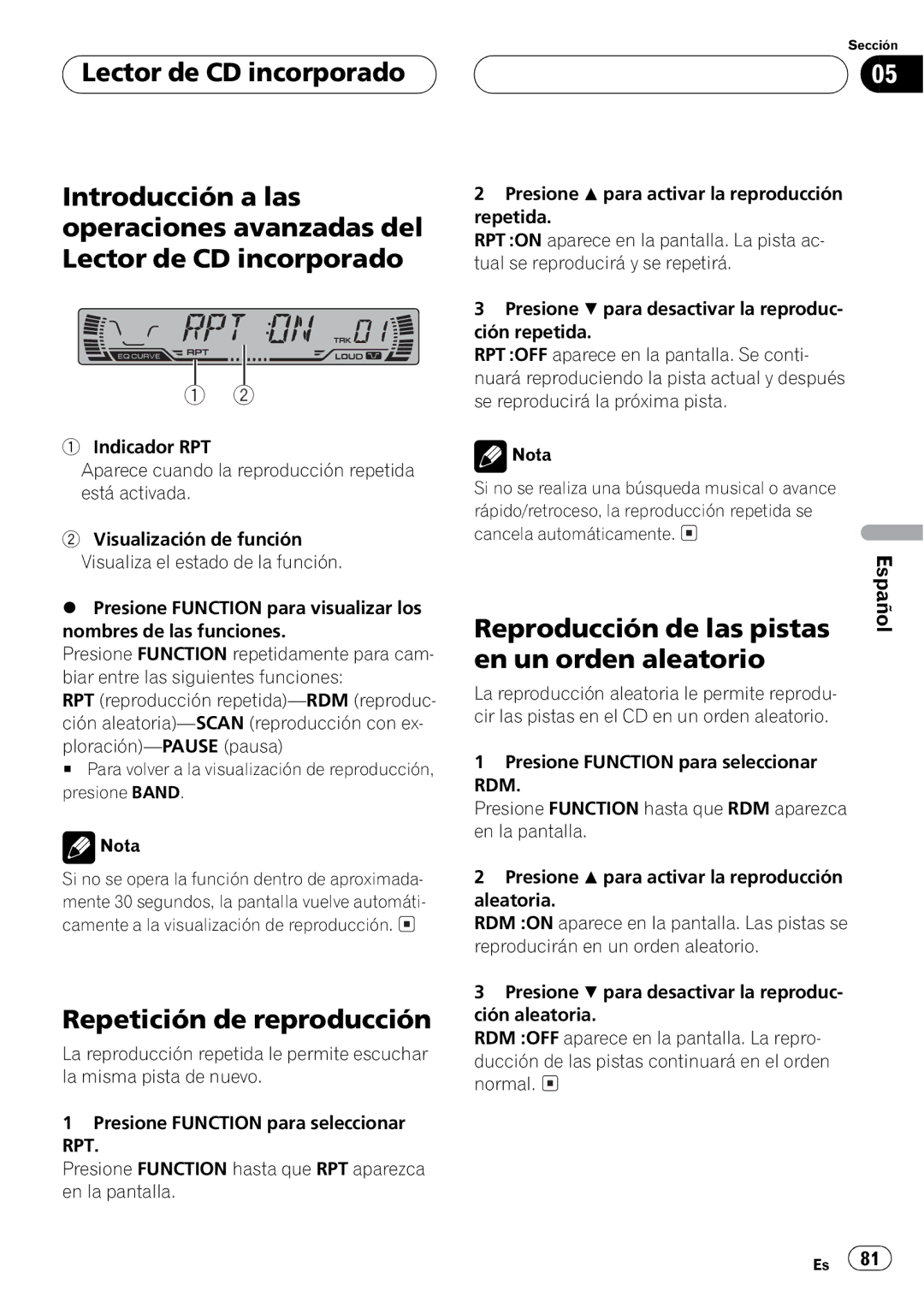 Pioneer DEH-P2500 operation manual + + 