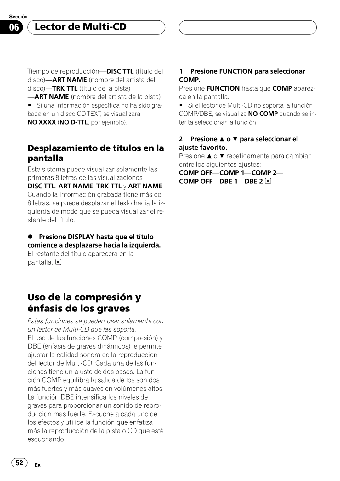 Pioneer DEH-P2550 operation manual + % 