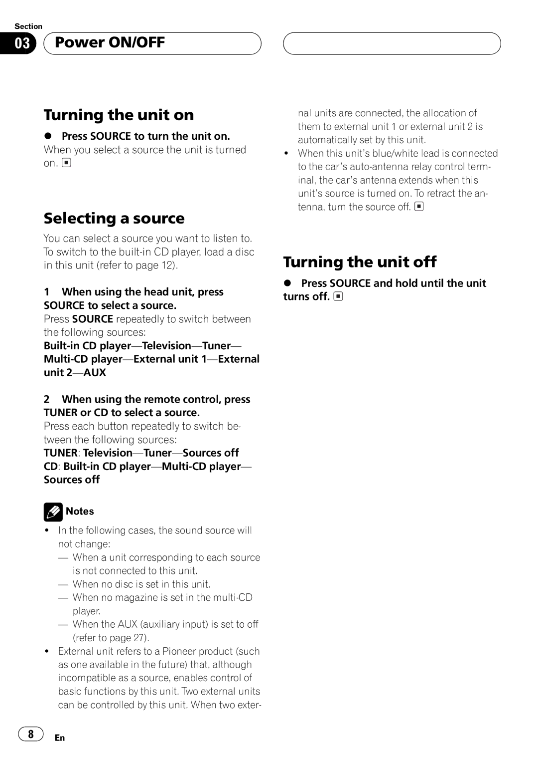 Pioneer DEH-P2550 operation manual 