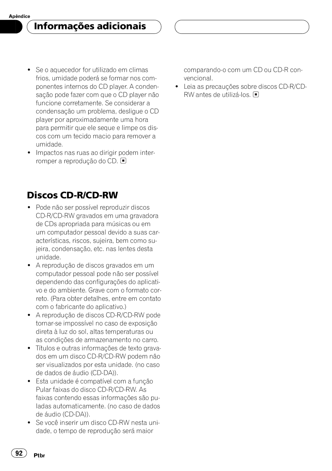 Pioneer DEH-P2550 operation manual 