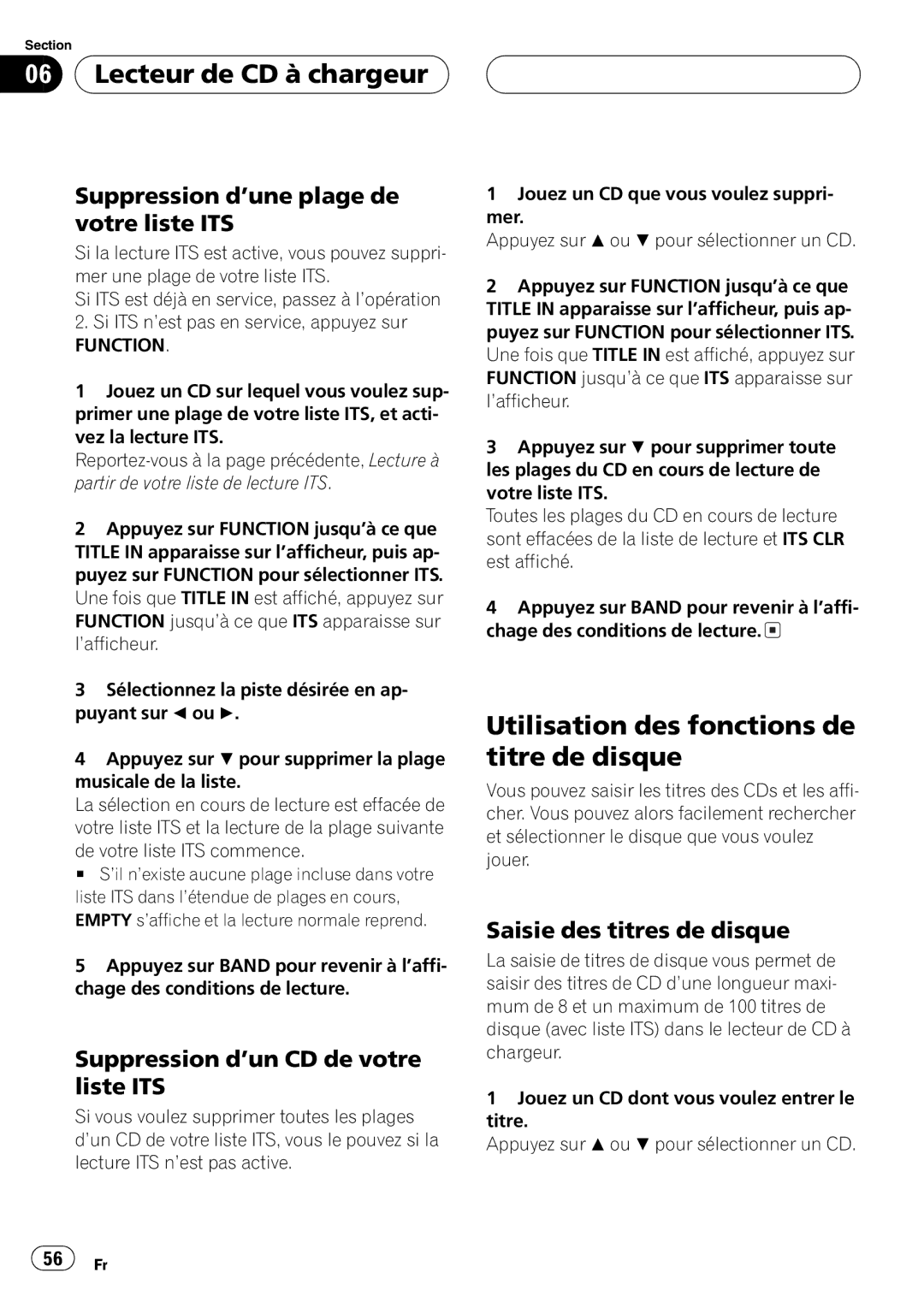 Pioneer DEH-P2600 operation manual 