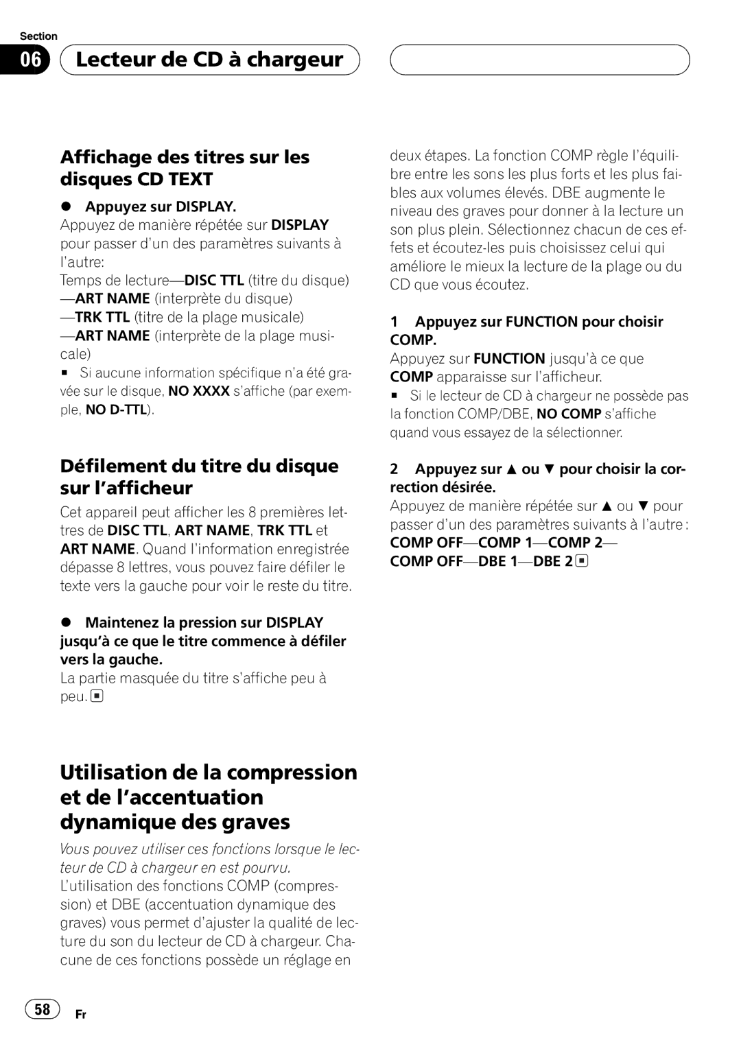 Pioneer DEH-P2600 operation manual 