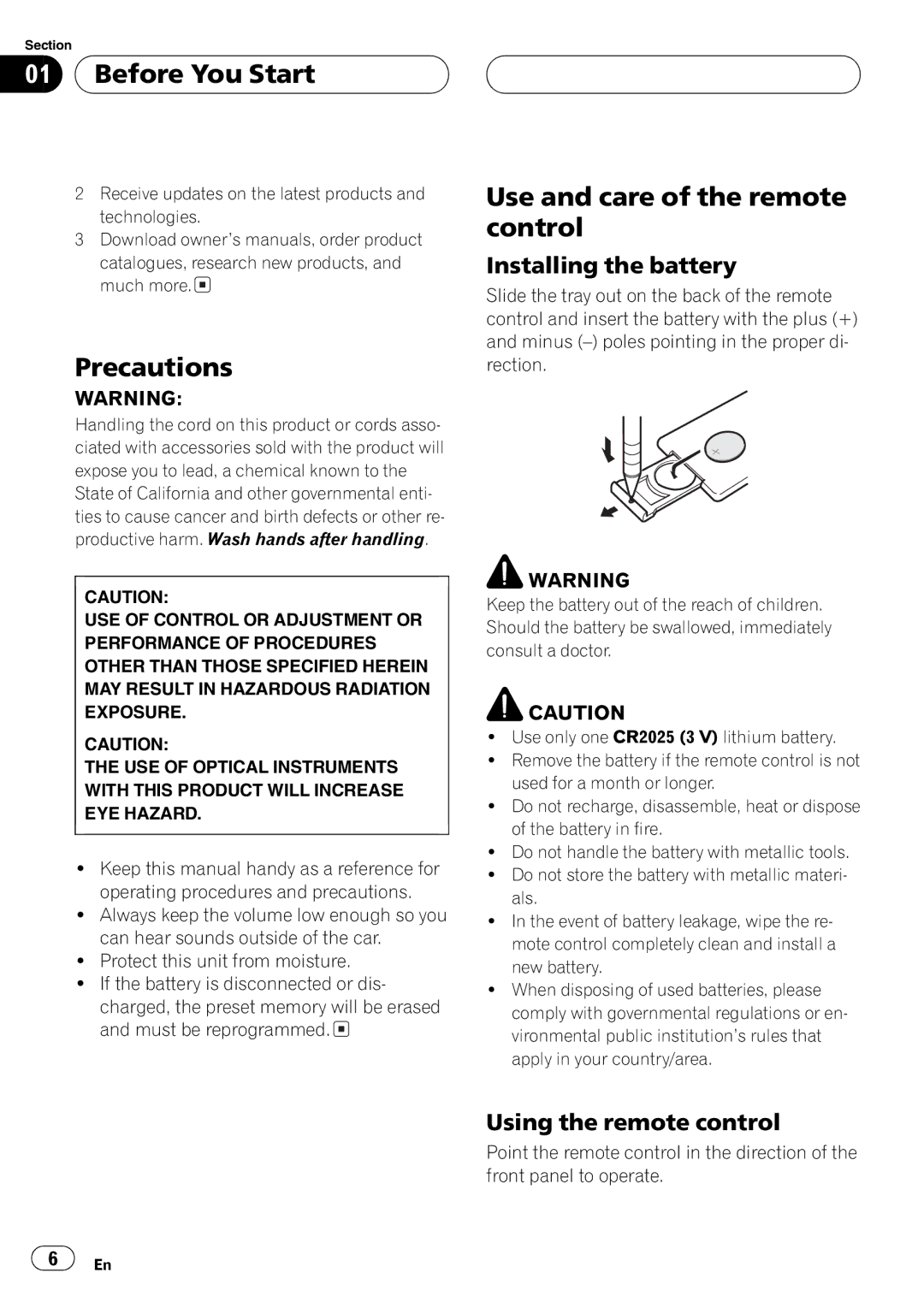 Pioneer DEH-P2600 operation manual 