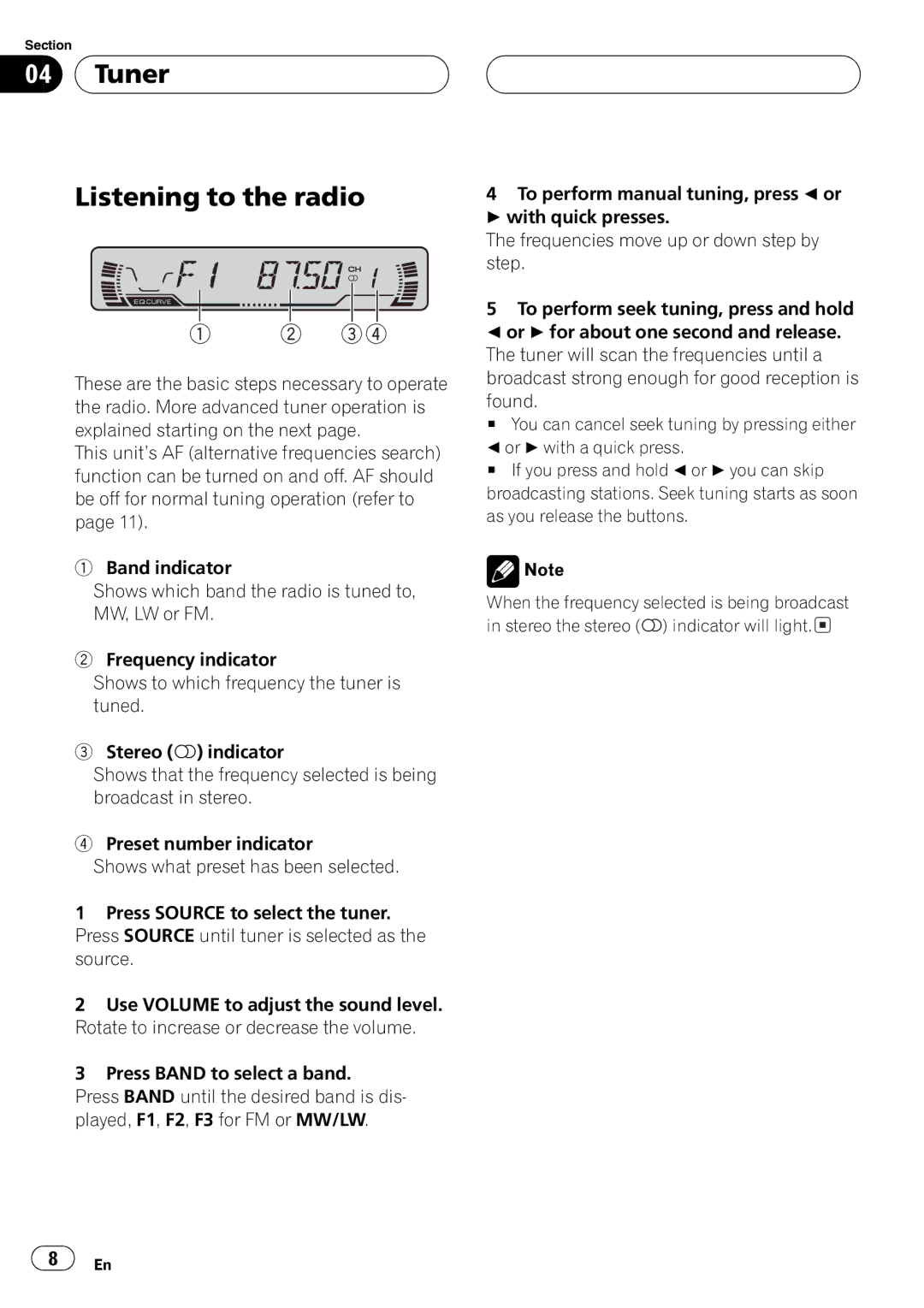 Pioneer DEH-P2600R operation manual 