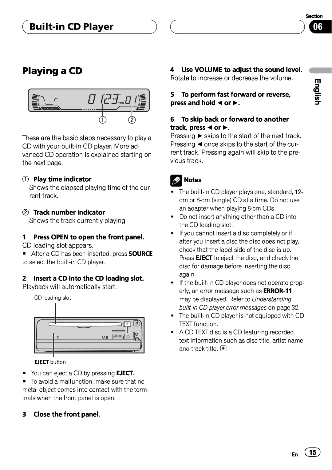 Pioneer DEH-P2600R operation manual 