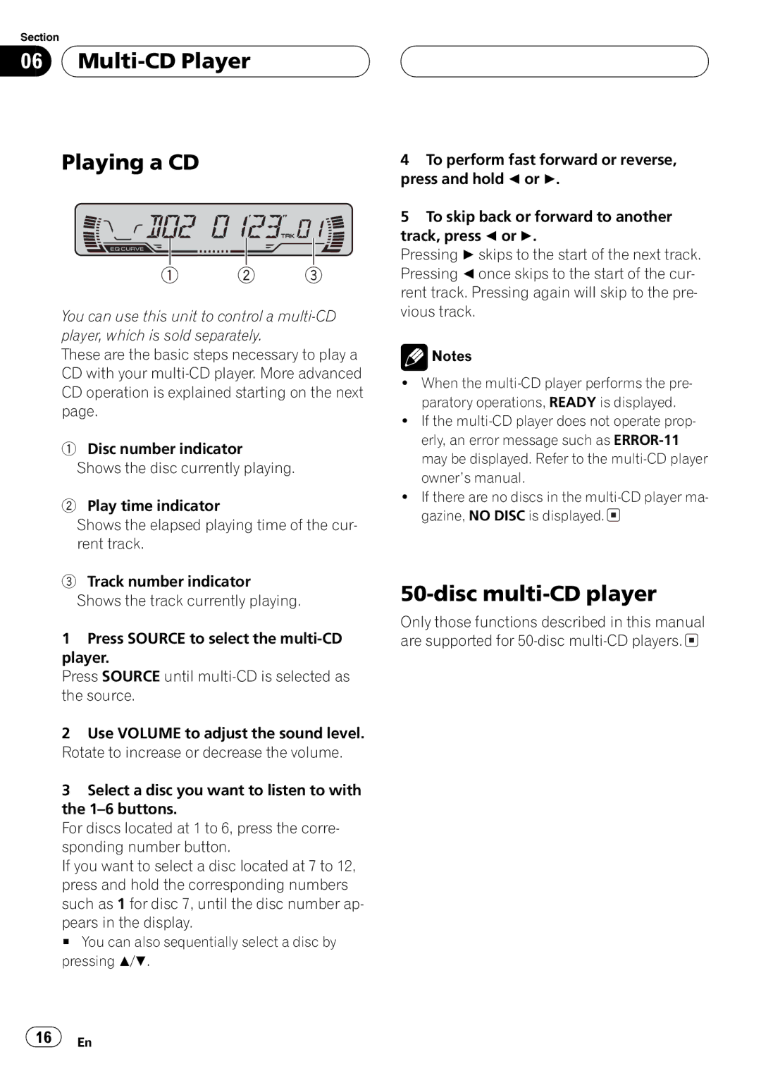 Pioneer DEH-P2650 operation manual 