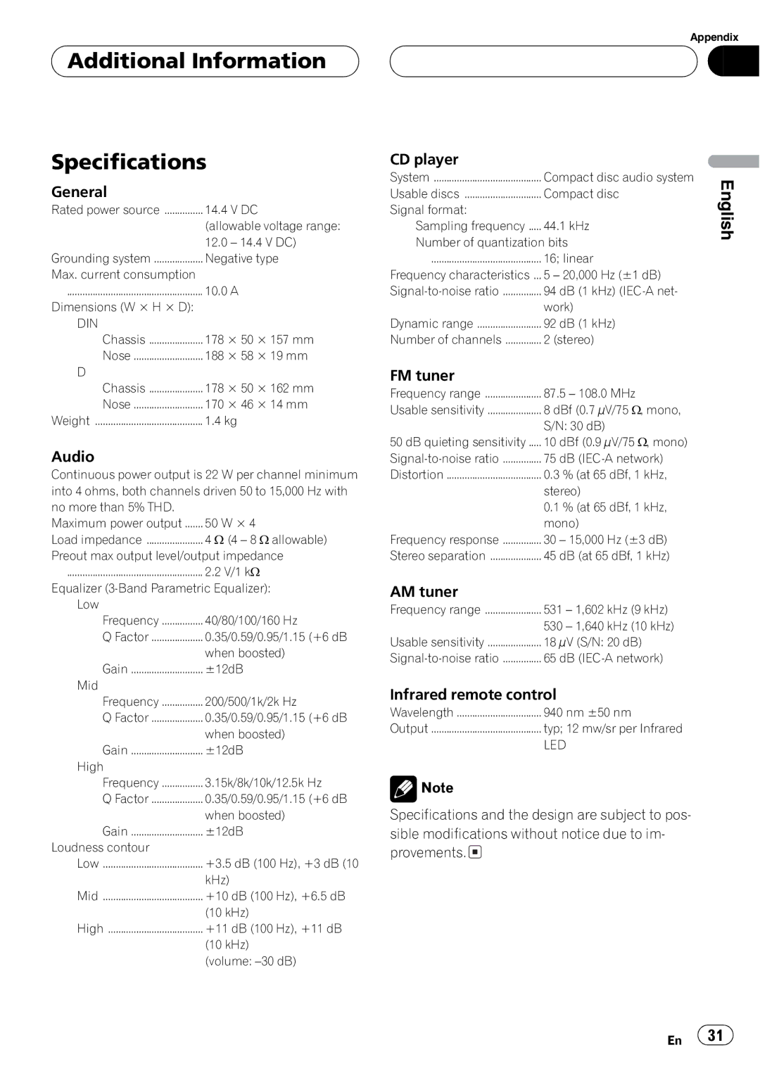 Pioneer DEH-P2650 operation manual 