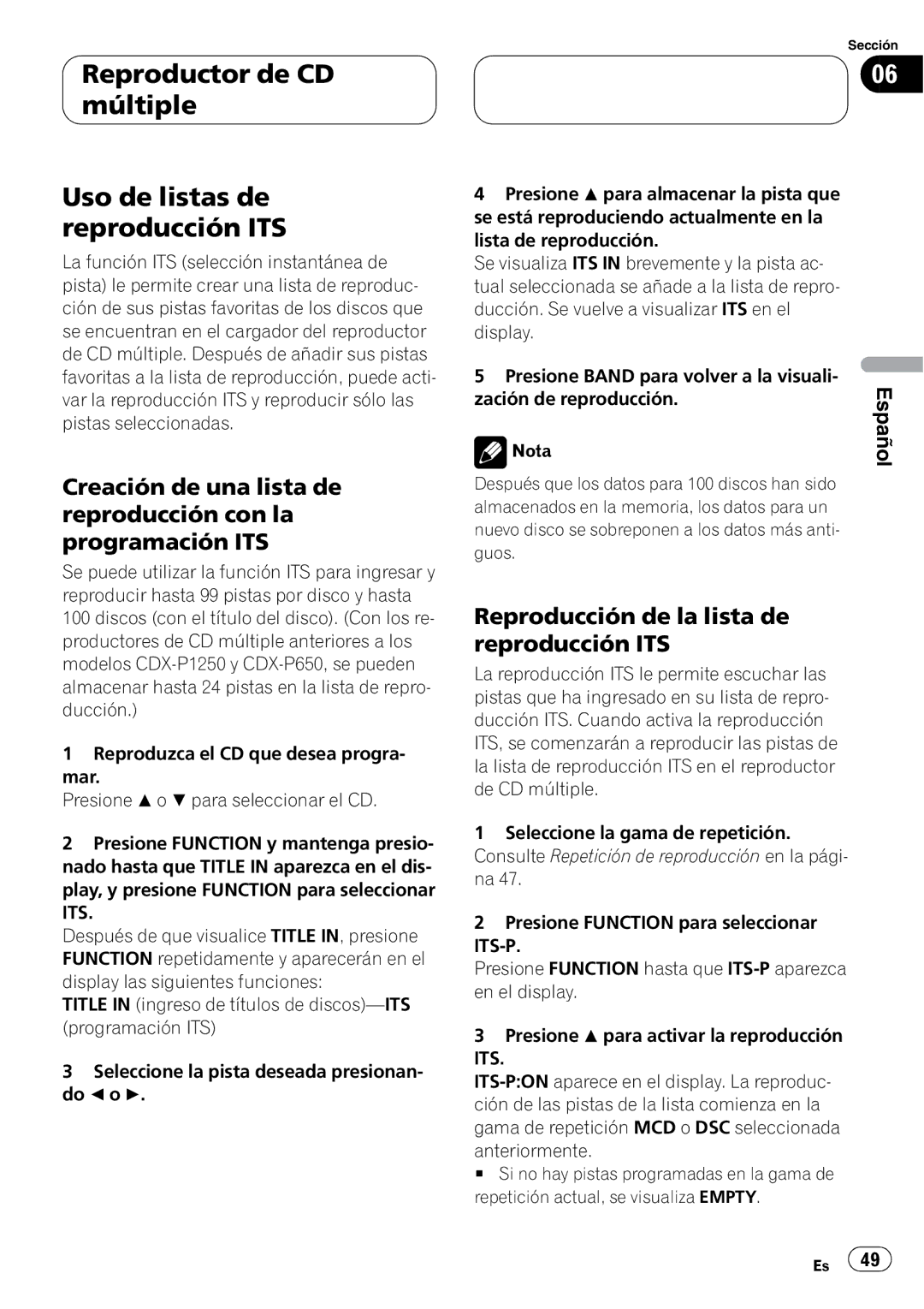 Pioneer DEH-P2650 operation manual + + 