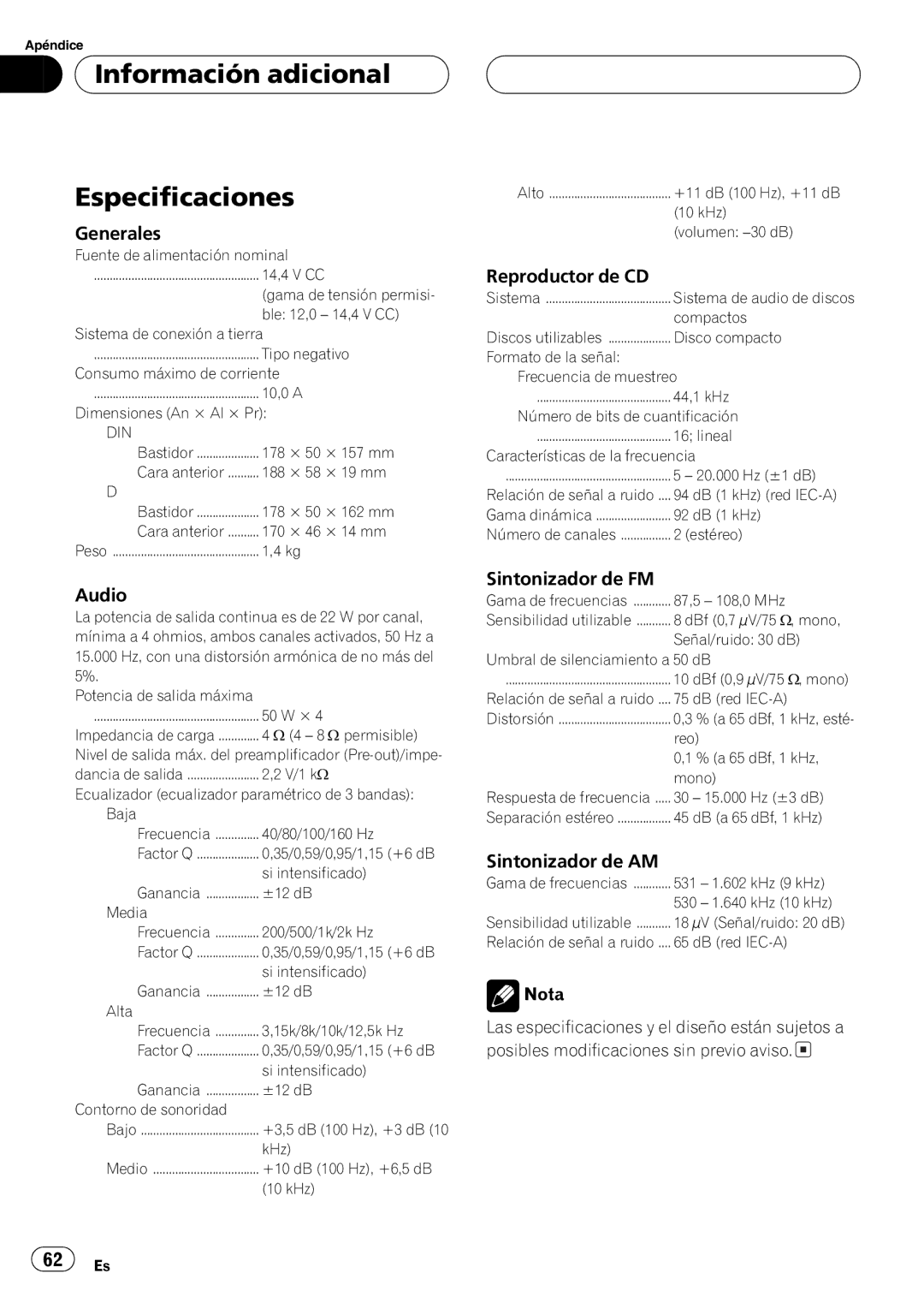 Pioneer DEH-P2650 operation manual + + 