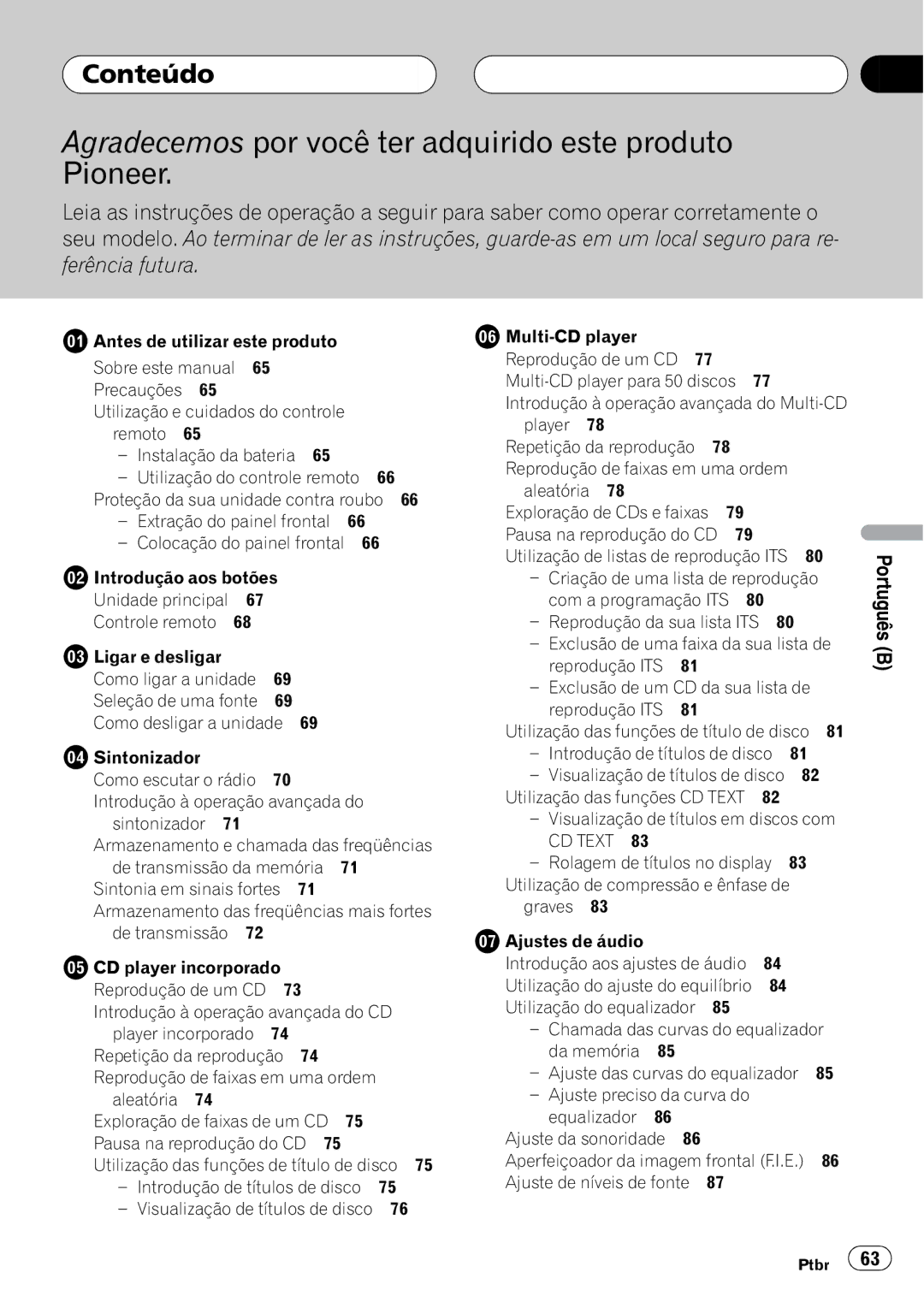 Pioneer DEH-P2650 operation manual 