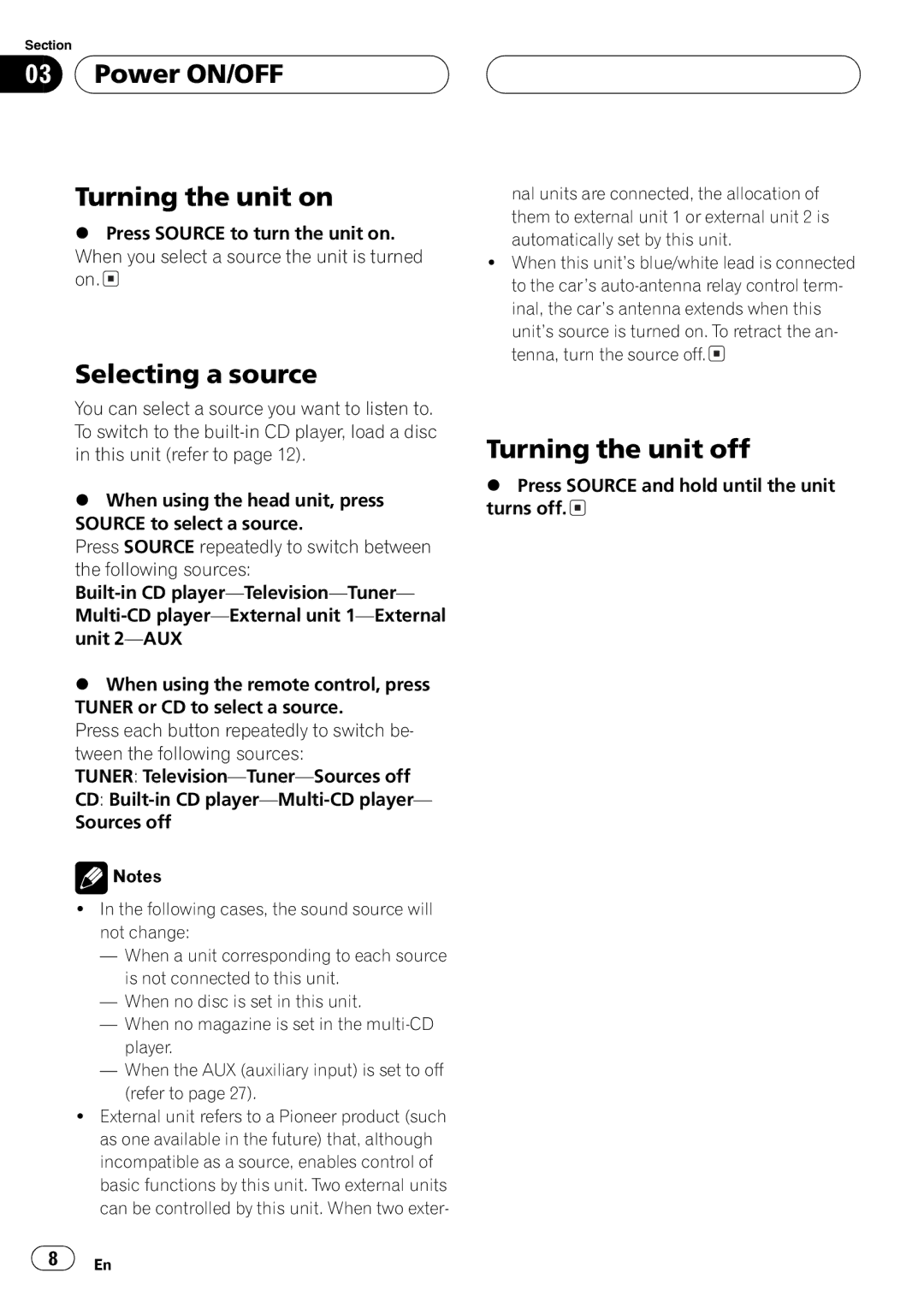 Pioneer DEH-P2650 operation manual 