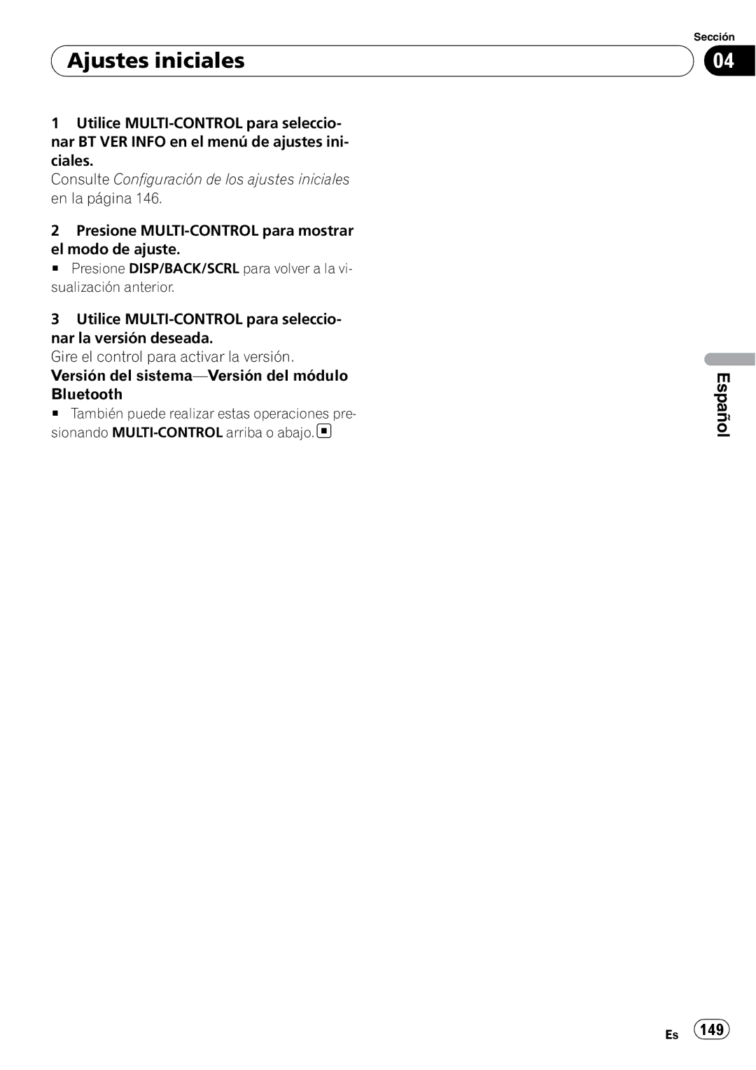 Pioneer DEH-P3100UB operation manual Ajustes iniciales 