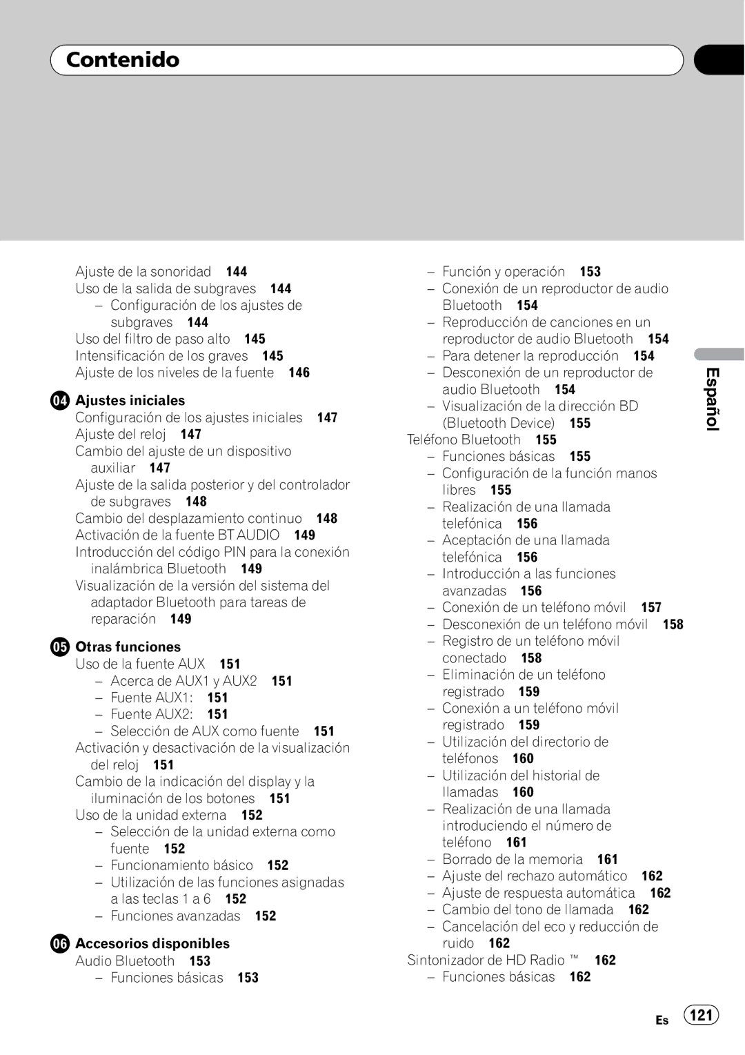 Pioneer DEH-P310UB operation manual 162, Cambio del tono de llamada 