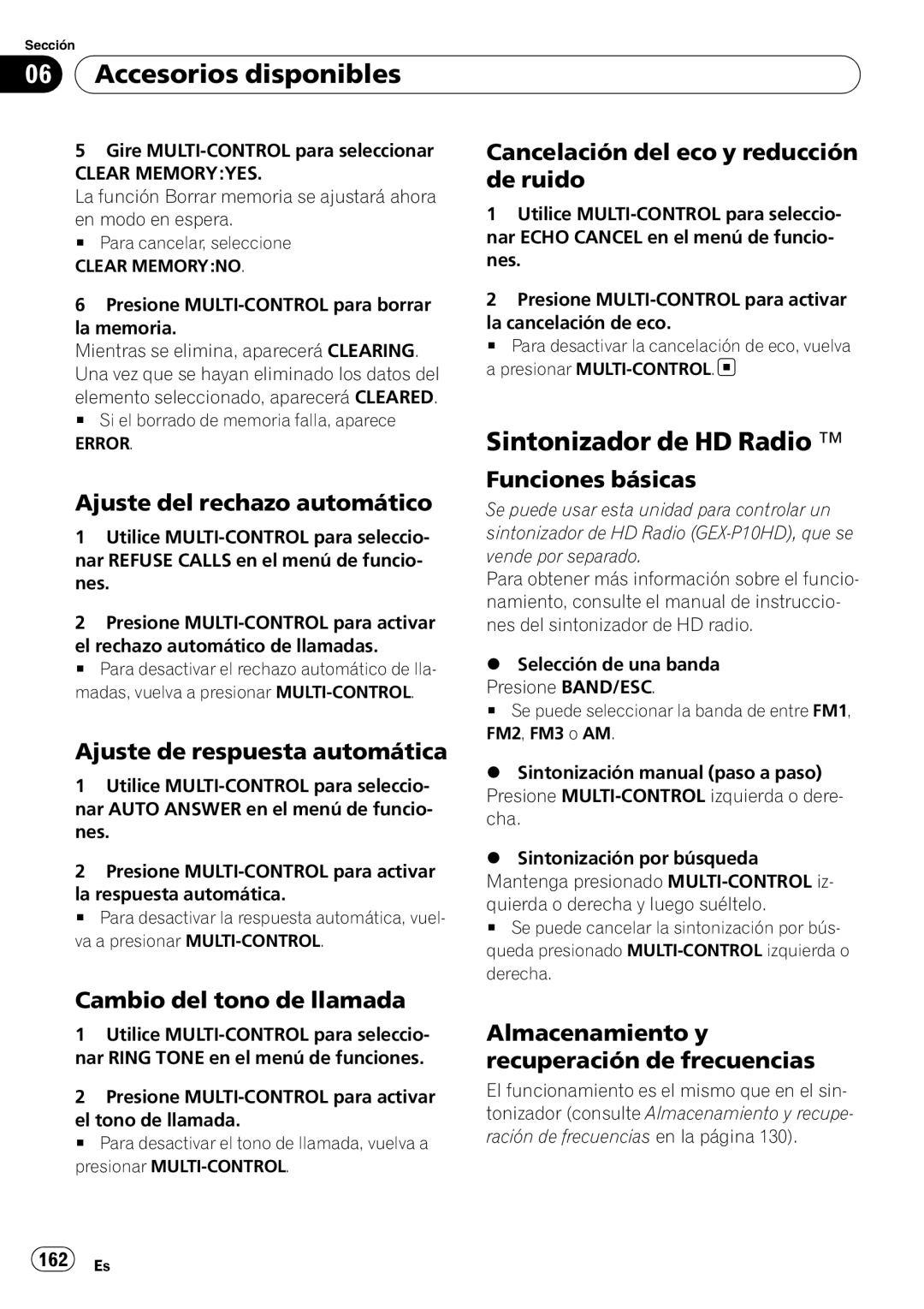 Pioneer DEH-P310UB operation manual Sintonizador de HD Radio 