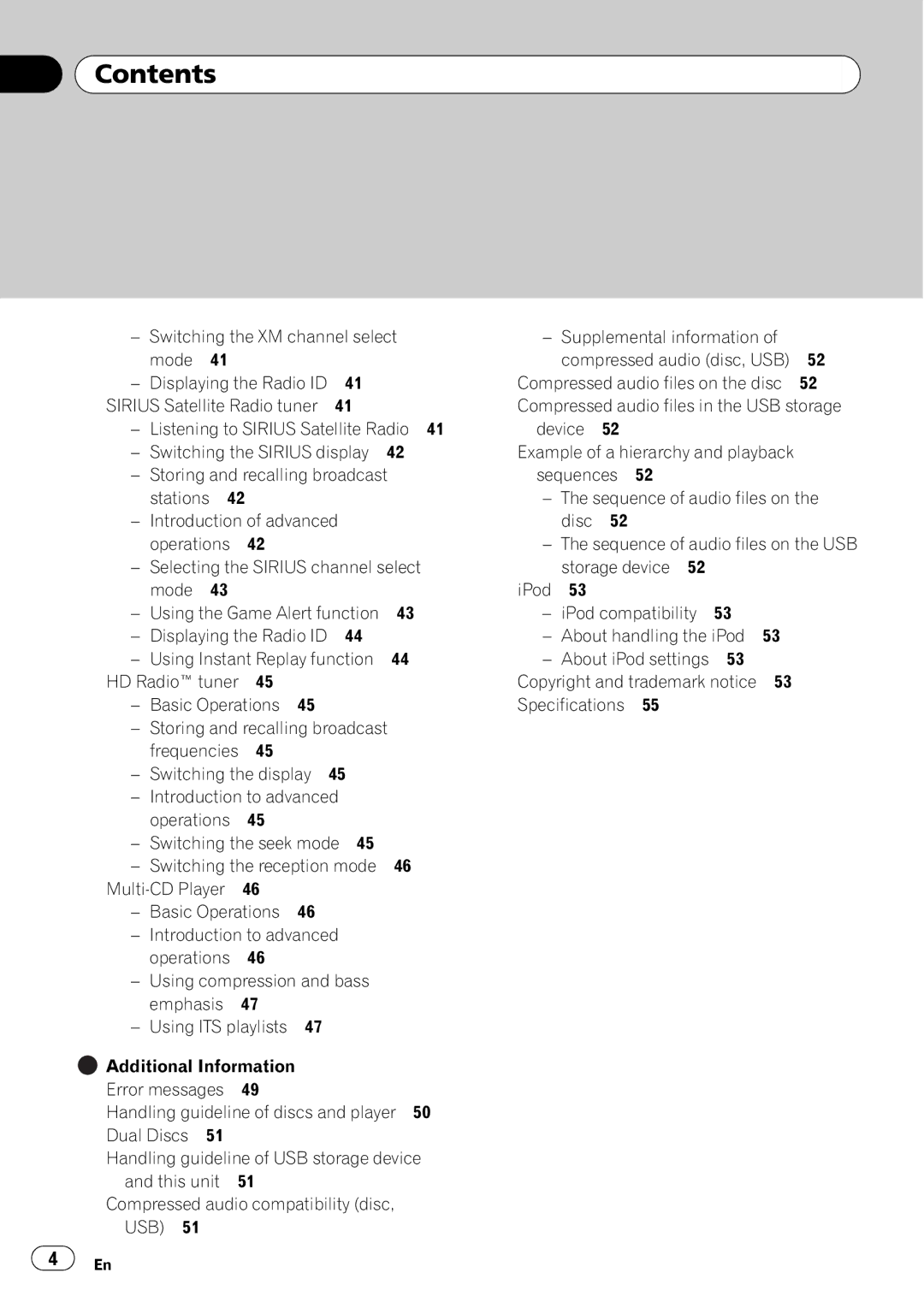 Pioneer DEH-P310UB operation manual Specifications 