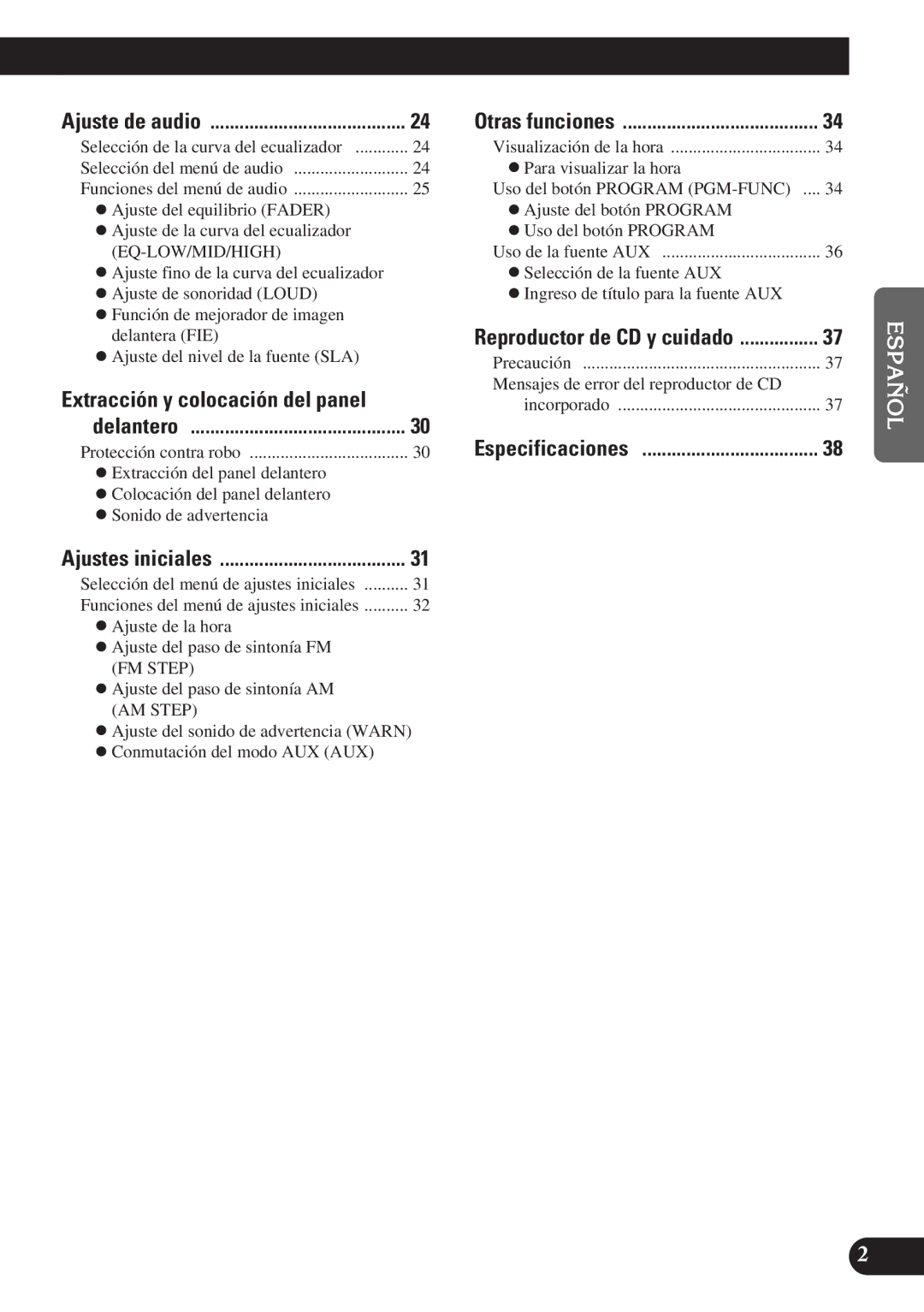 Pioneer DEH-P3150-B operation manual Extracción y colocación del panel 