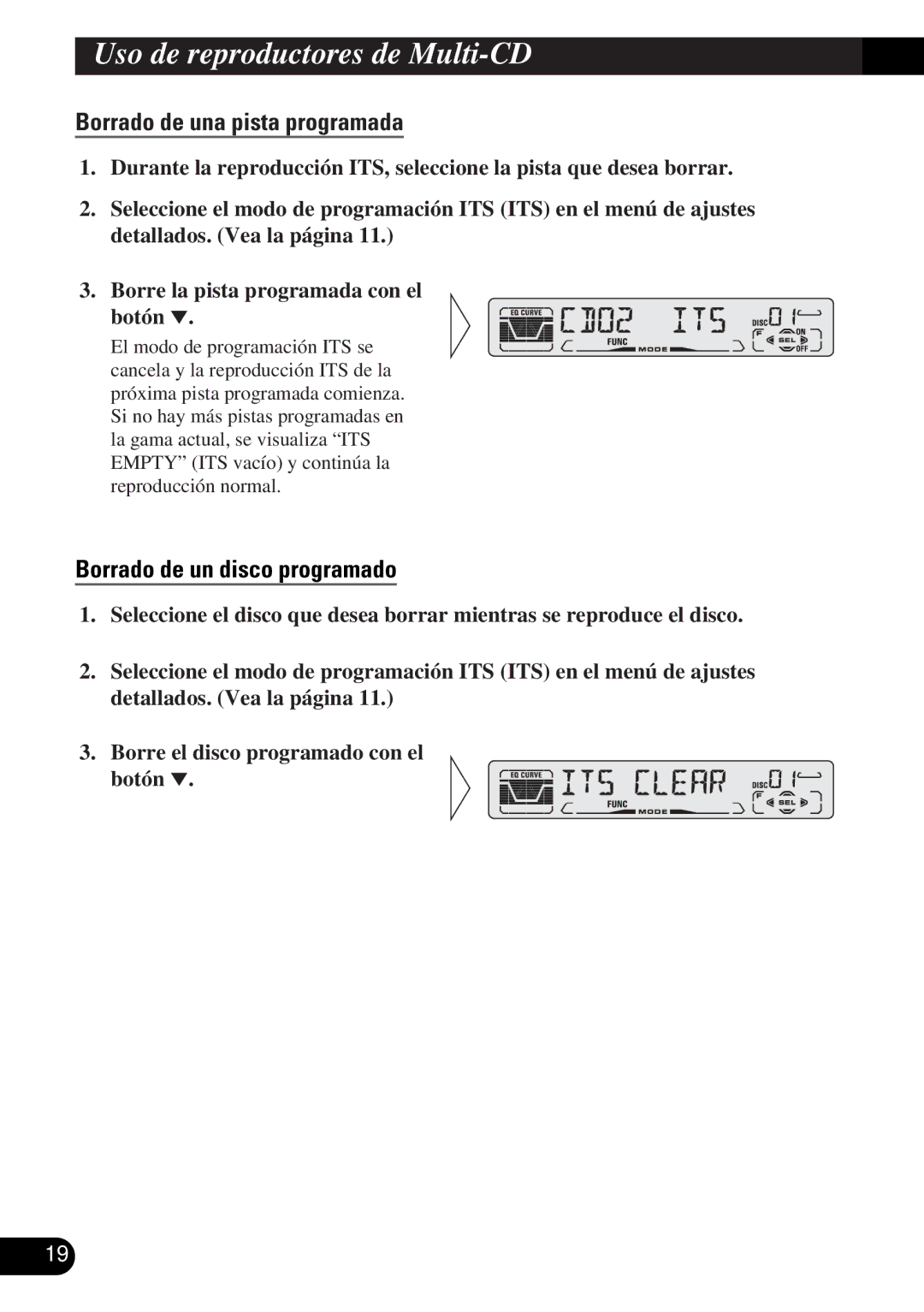 Pioneer DEH-P3150-B operation manual Borrado de una pista programada, Borrado de un disco programado 