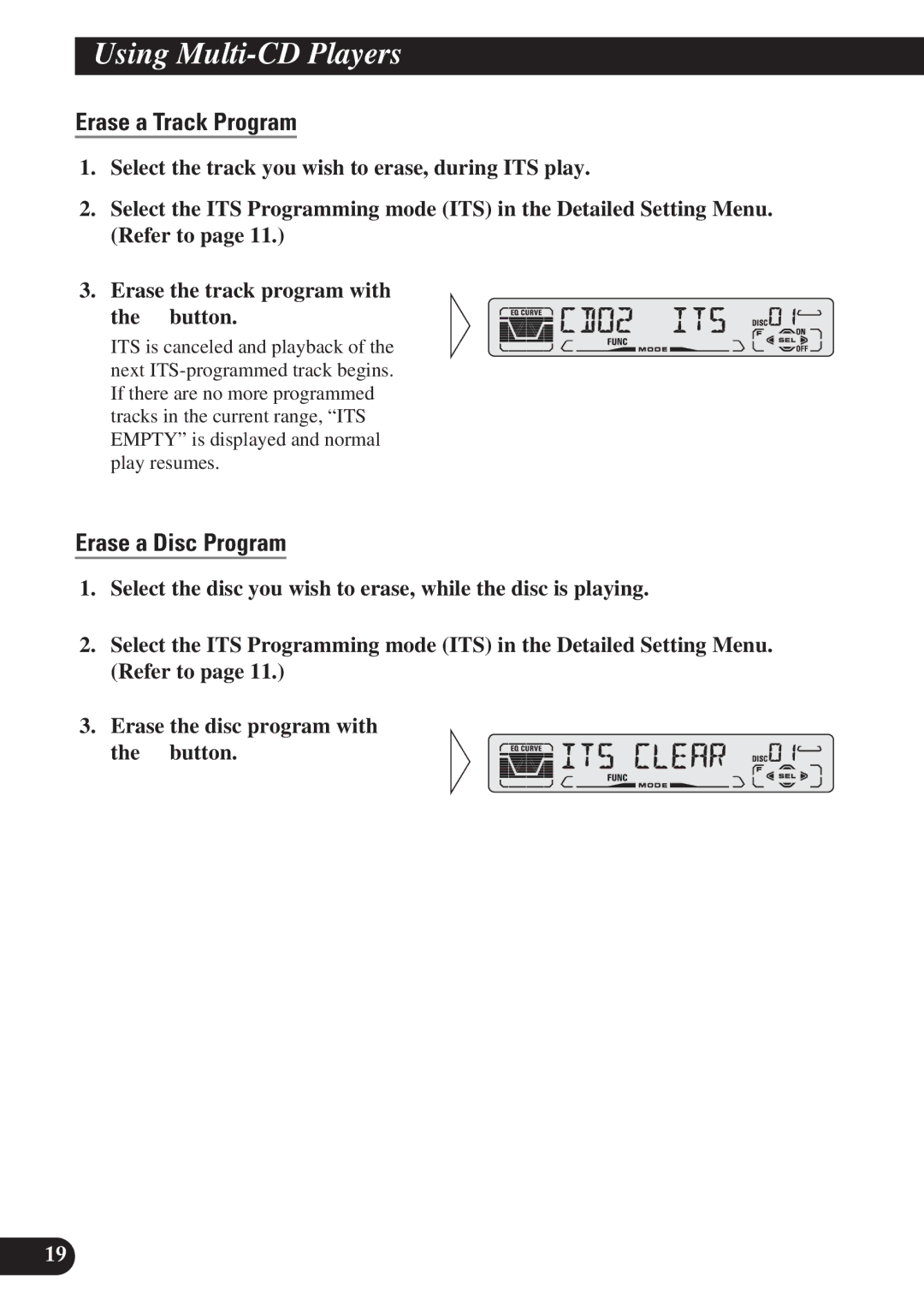 Pioneer DEH-P3150 operation manual Erase a Track Program, Erase a Disc Program 