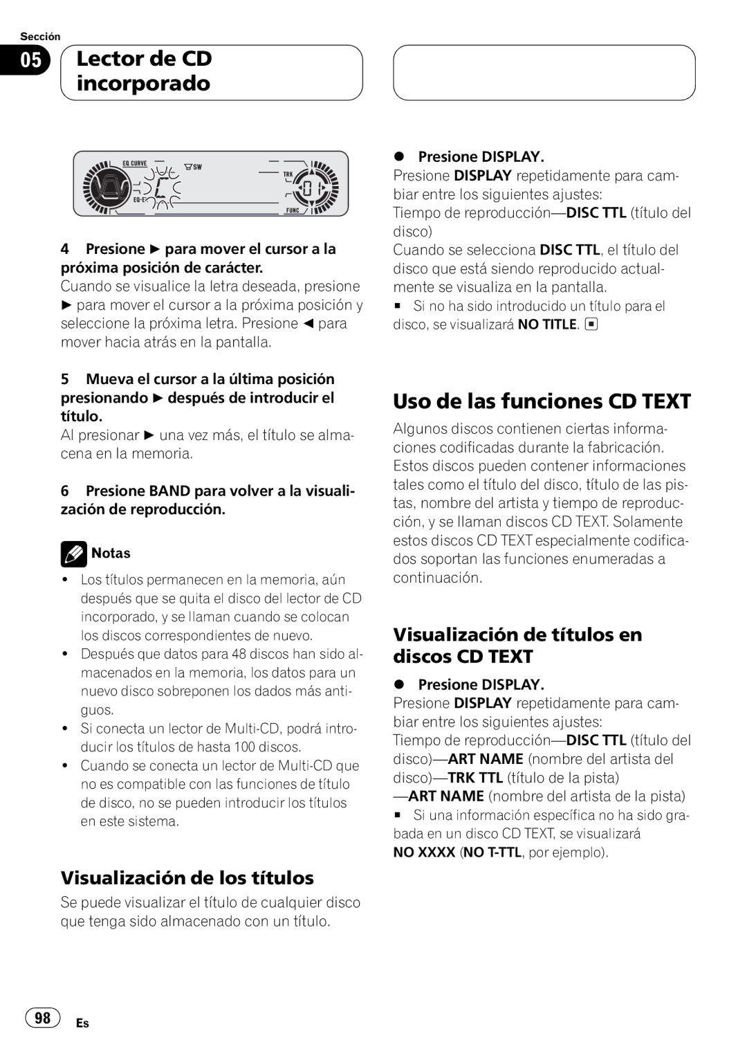 Pioneer DEH-P350 operation manual + % 