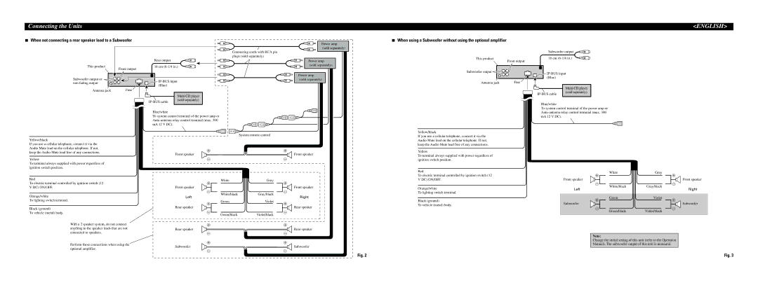 Pioneer DEH-P360 installation manual Left, Right 