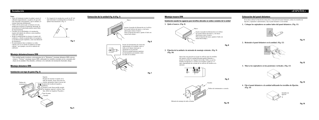 Pioneer DEH-P360 installation manual Instalación 