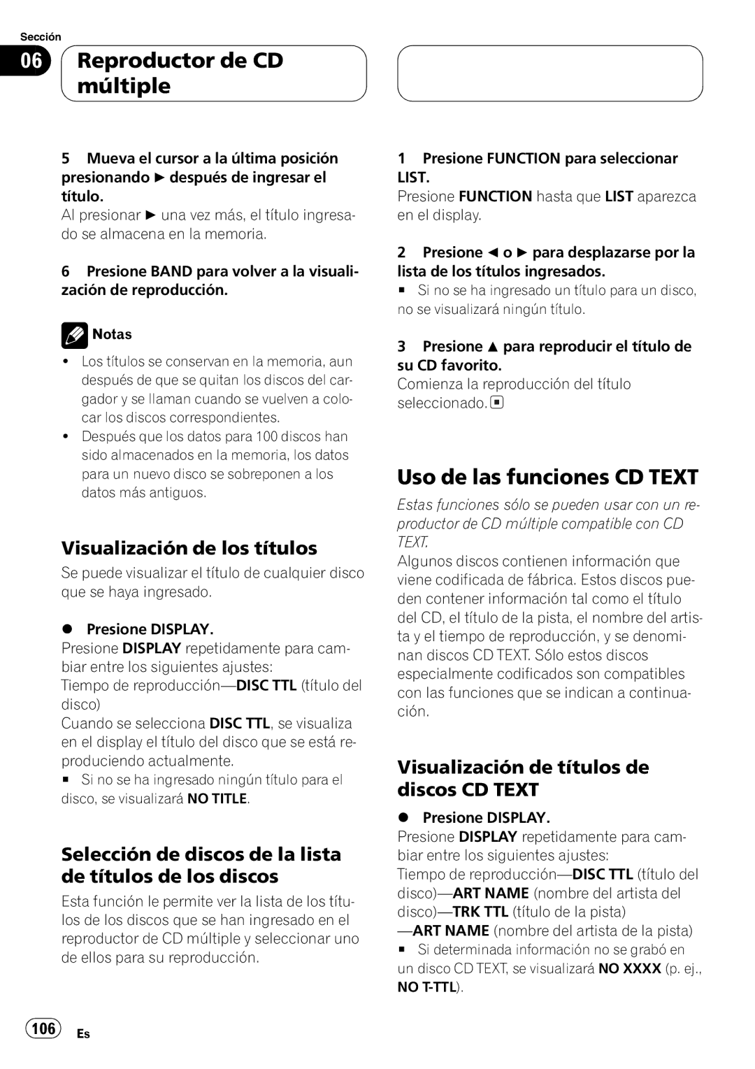 Pioneer DEH-P360 operation manual + % 