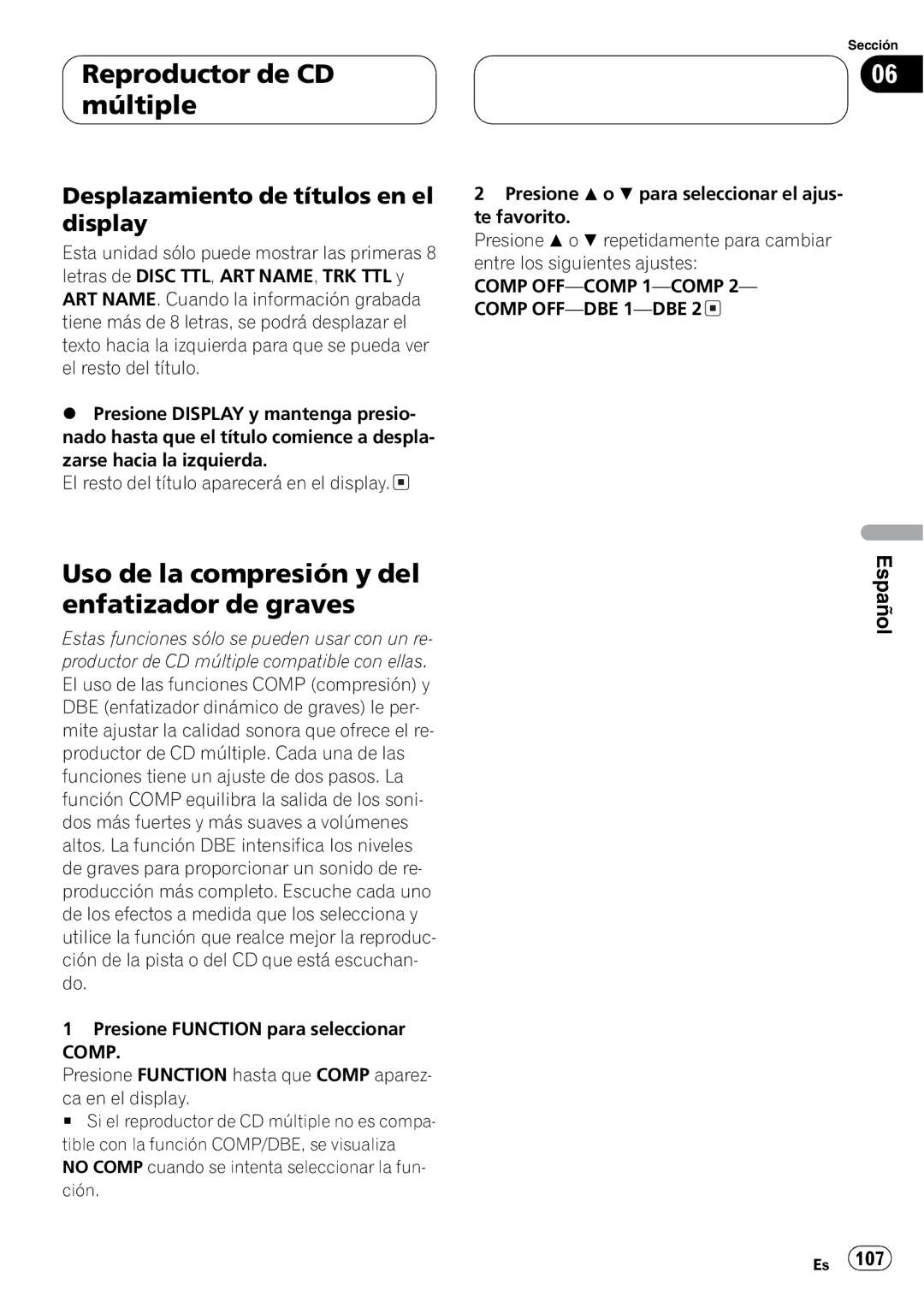 Pioneer DEH-P360 operation manual 