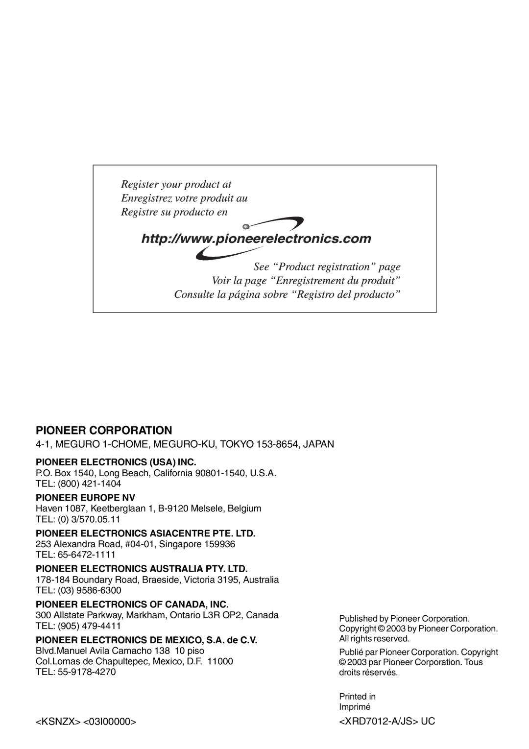 Pioneer DEH-P360 operation manual 