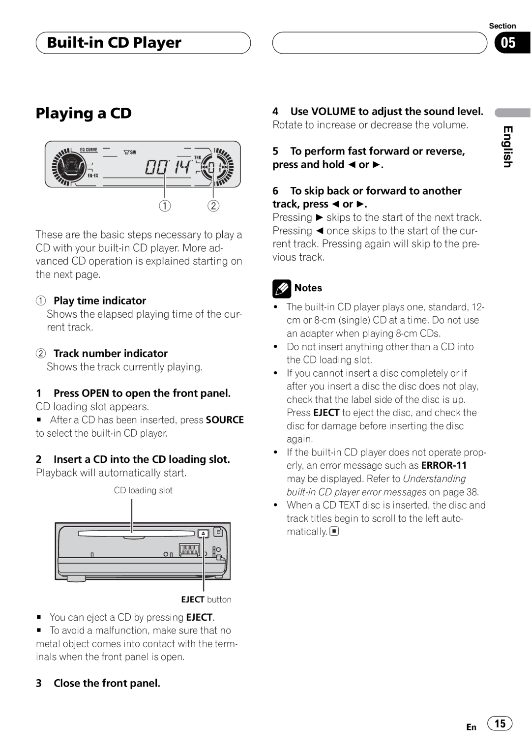 Pioneer DEH-P360 operation manual 