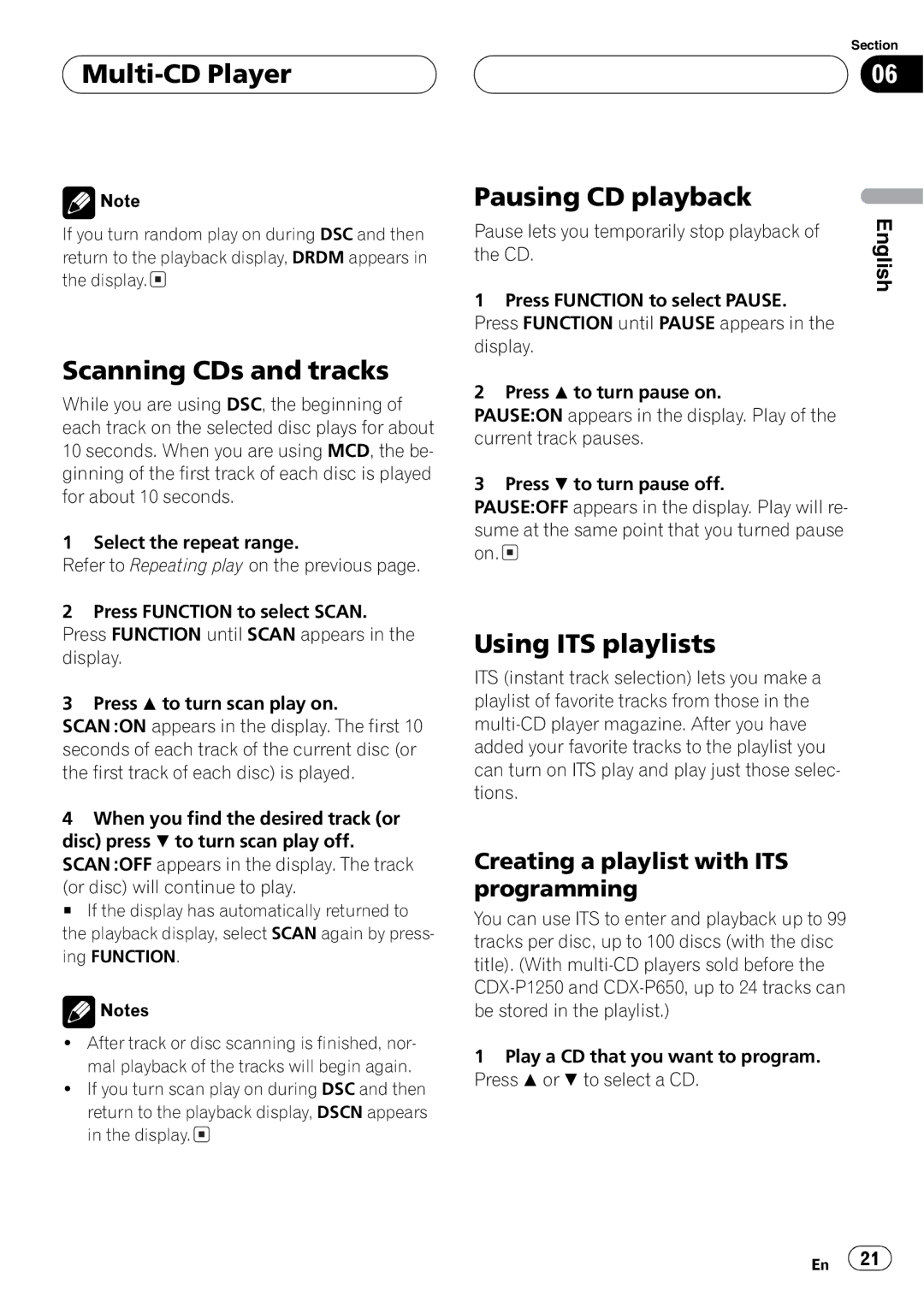 Pioneer DEH-P360 operation manual 