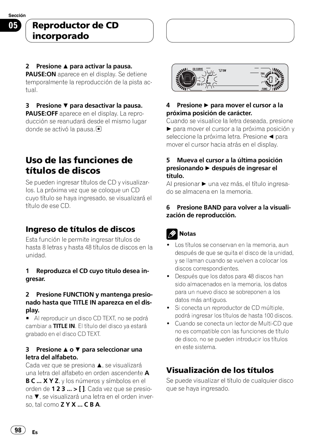 Pioneer DEH-P360 operation manual + % 