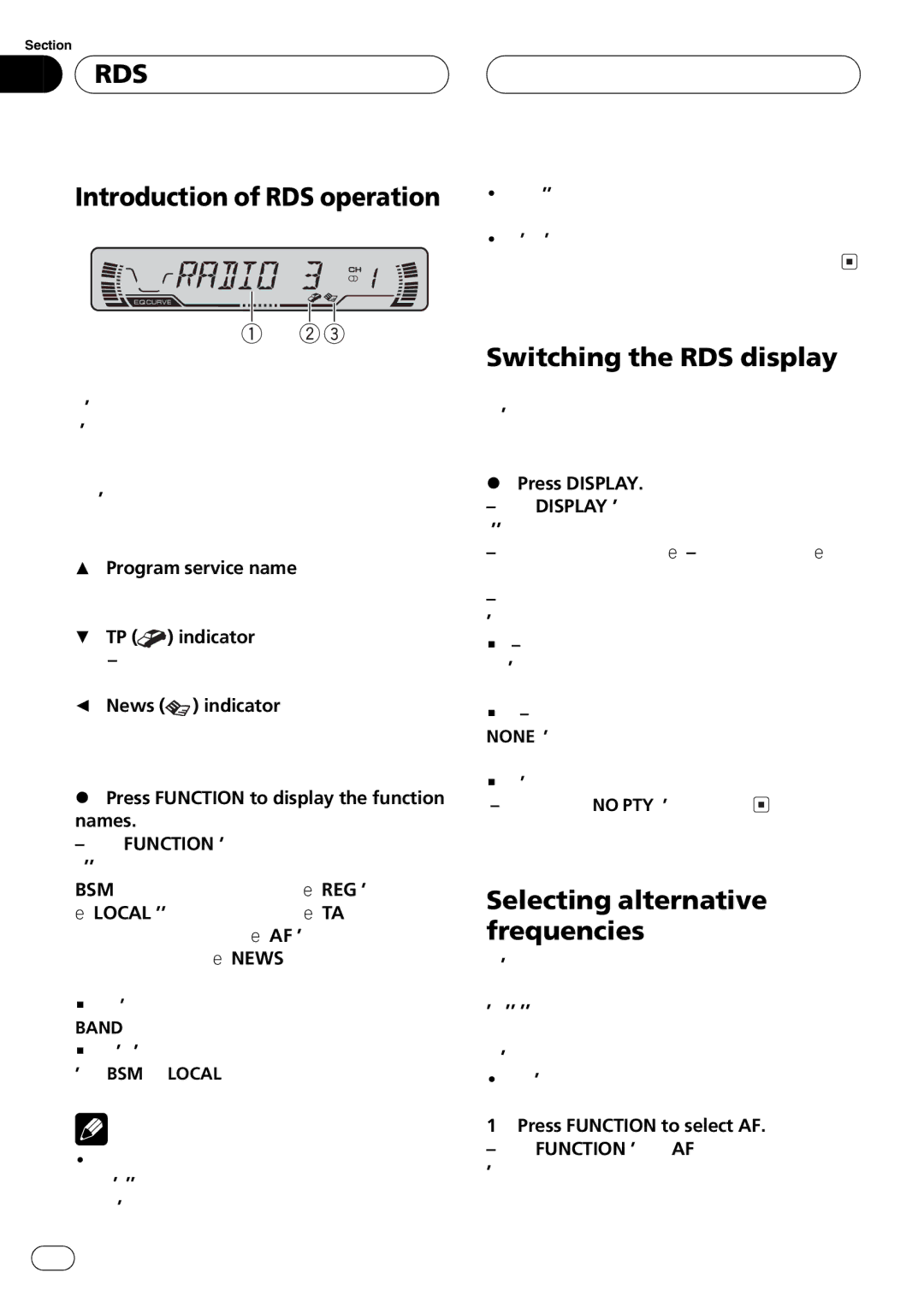 Pioneer DEH-P3600MPB, DEH-P3630MP operation manual 