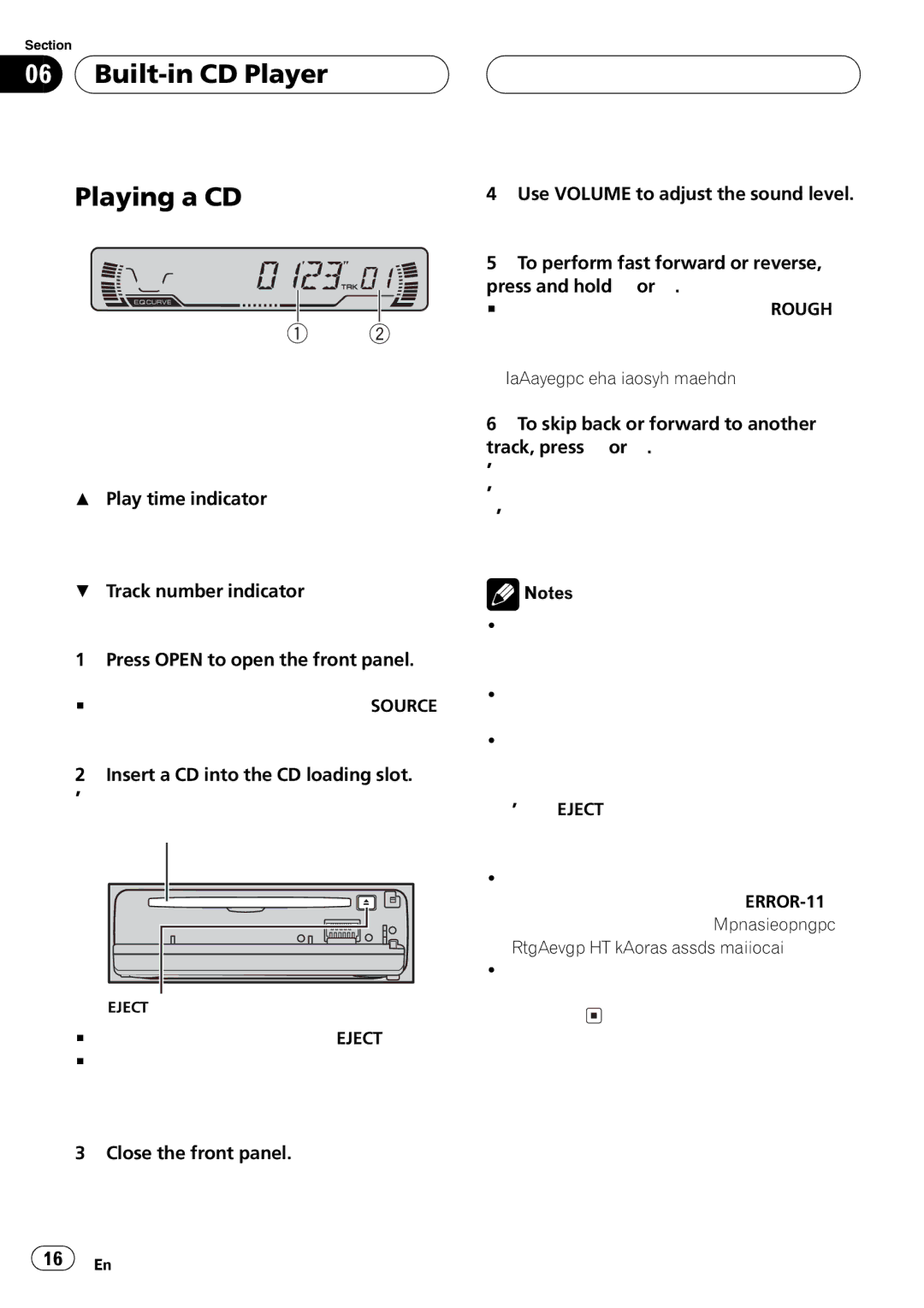 Pioneer DEH-P3630MP, DEH-P3600MPB operation manual 