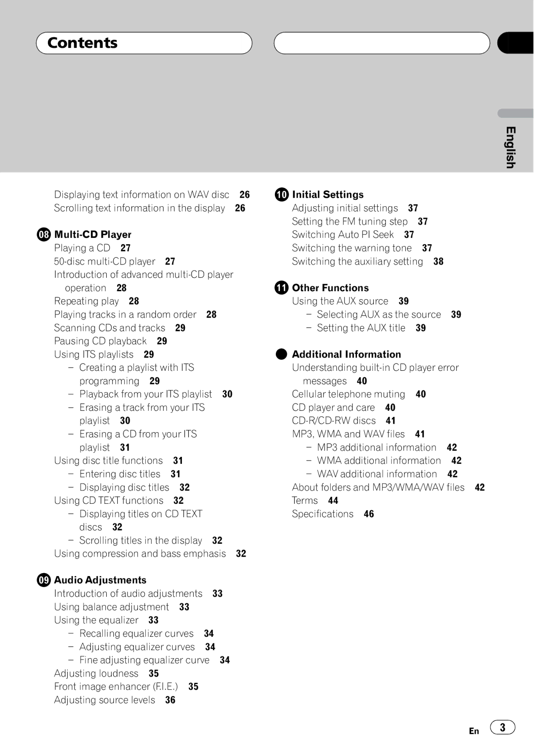 Pioneer DEH-P3600MPB, DEH-P3630MP operation manual 