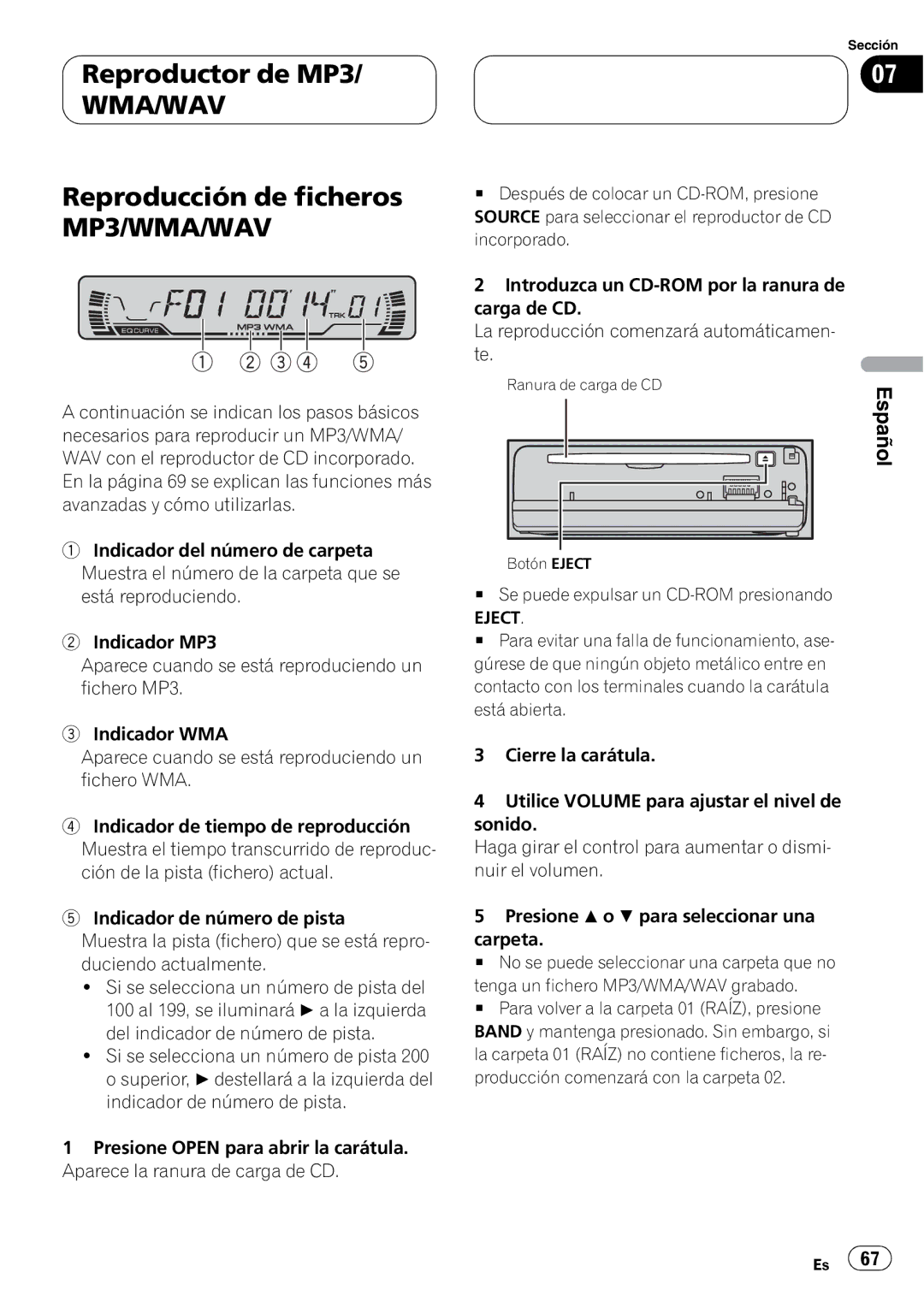 Pioneer DEH-P3630MP, DEH-P3600MPB operation manual 