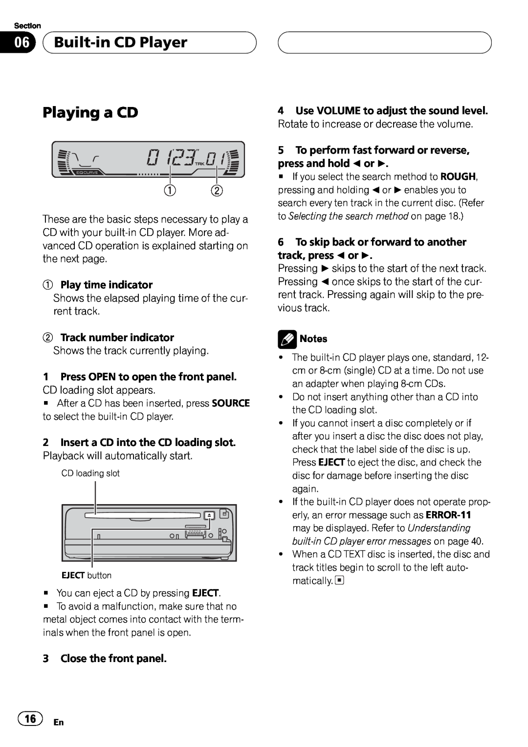Pioneer DEH-P3630MP, DEH-P3600MPB operation manual 
