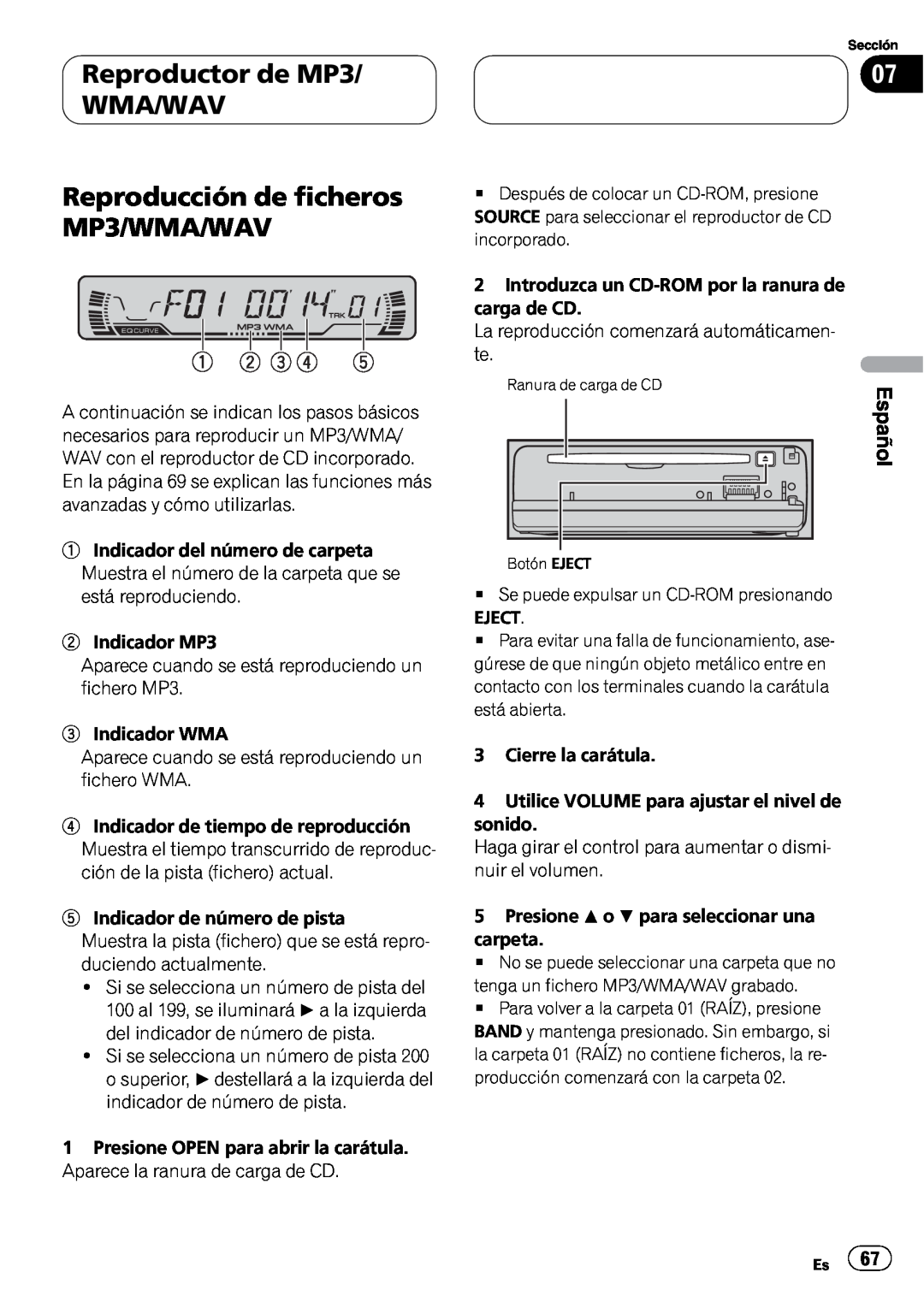 Pioneer DEH-P3630MP, DEH-P3600MPB operation manual 