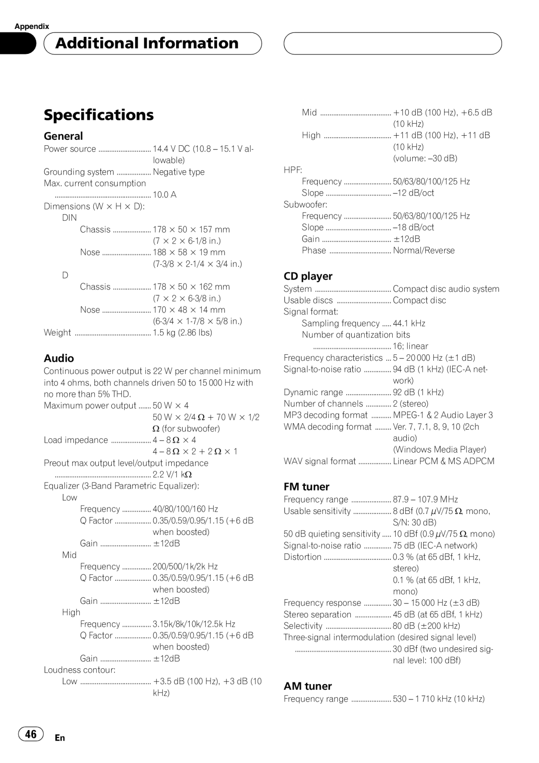 Pioneer DEH-P3800MP operation manual 