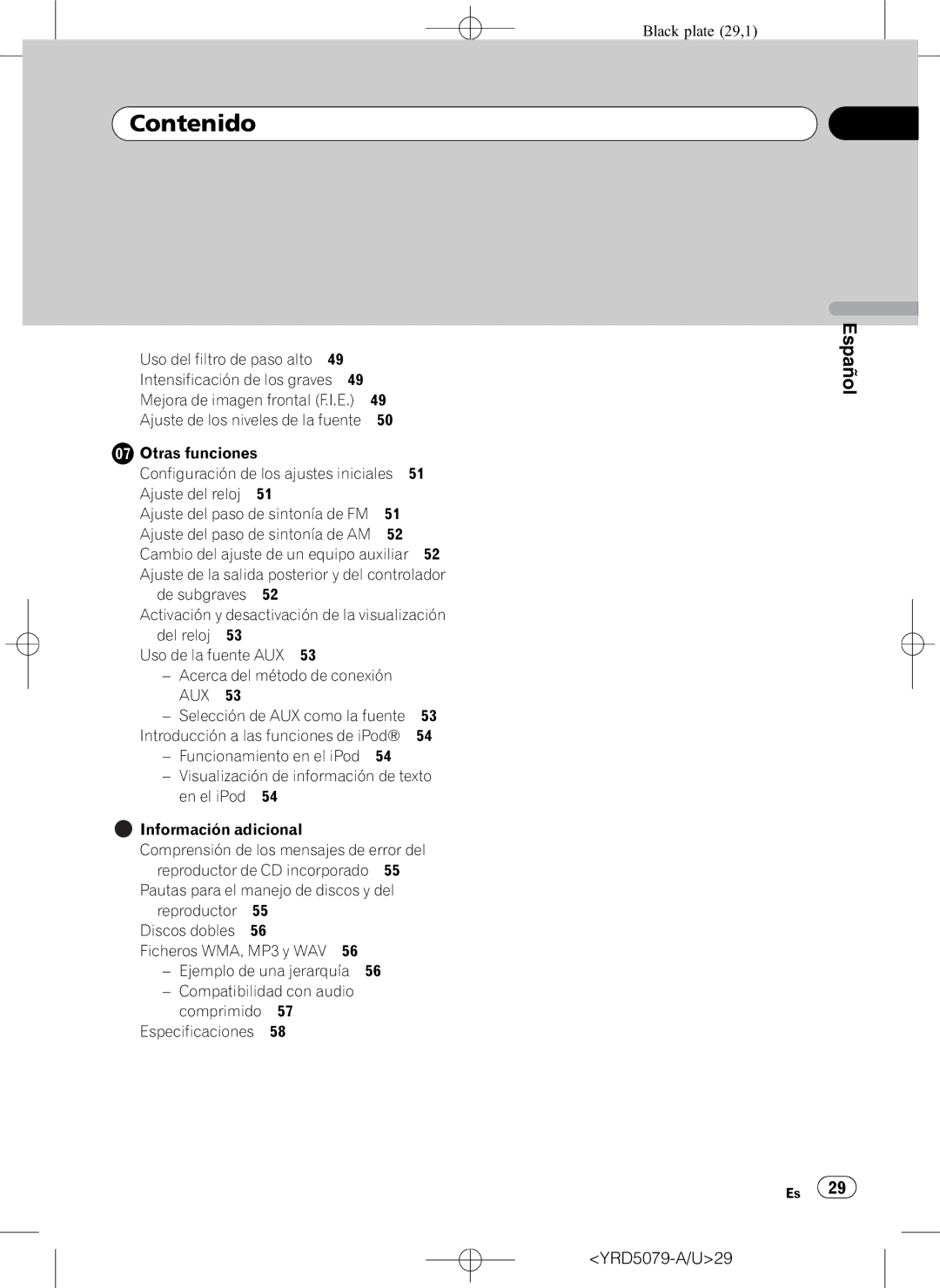 Pioneer DEH-P3950MP operation manual YRD5079-A/U29 