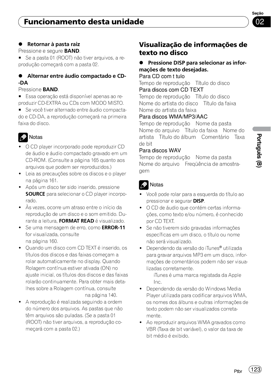 Pioneer DEH-P4050UB operation manual Visualização de informações de texto no disco 