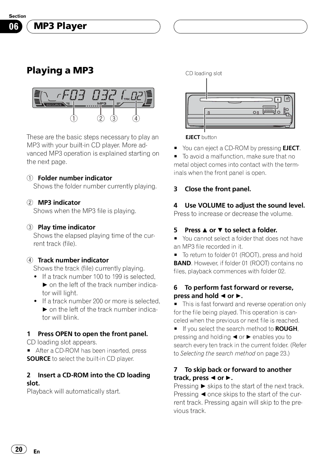 Pioneer DEH-P4500MP operation manual 