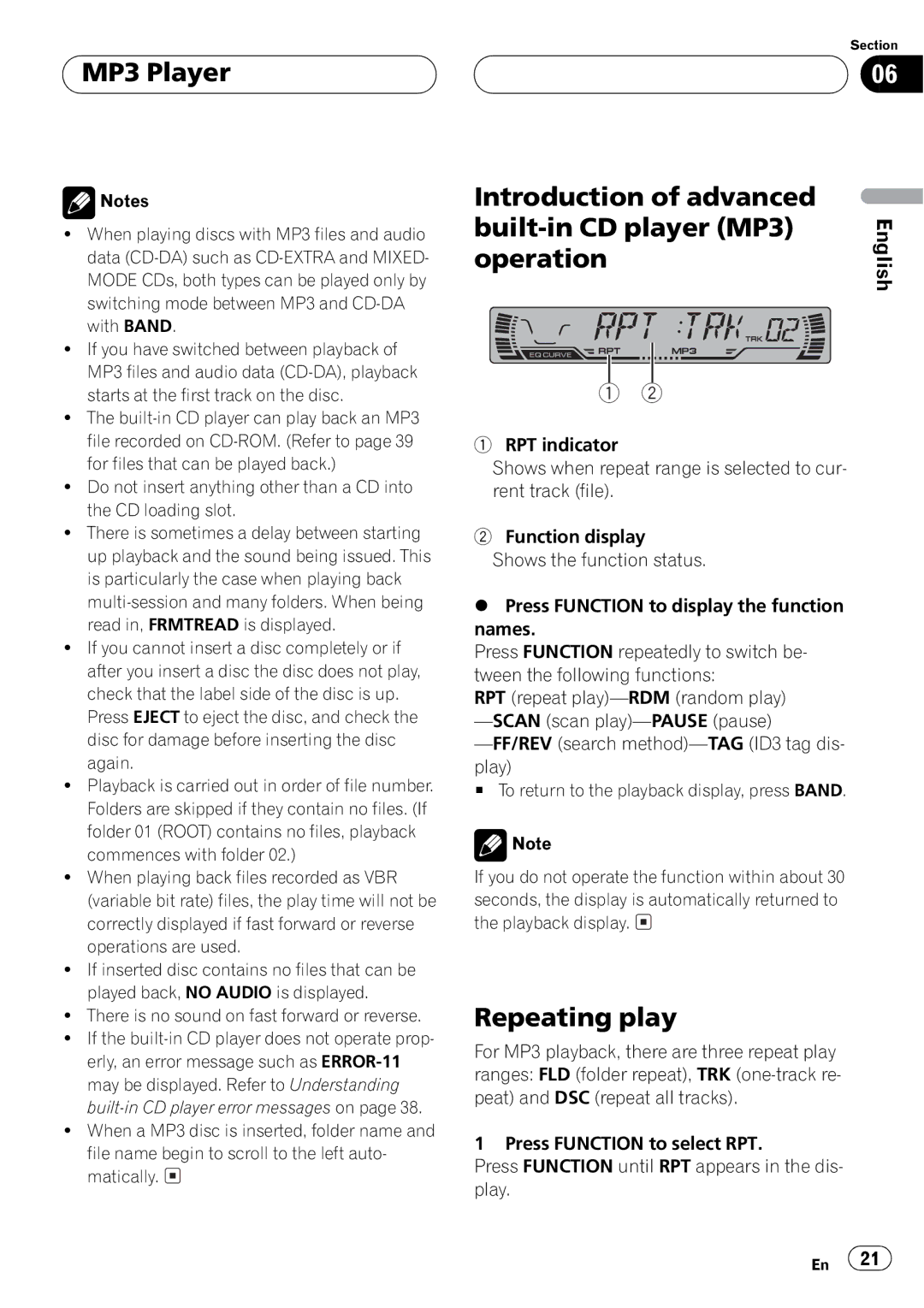 Pioneer DEH-P4500MP operation manual 