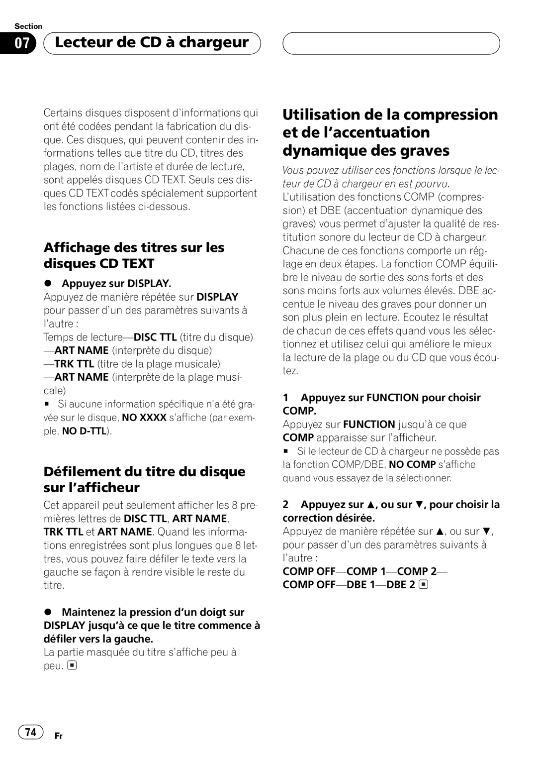 Pioneer DEH-P4500MP operation manual 